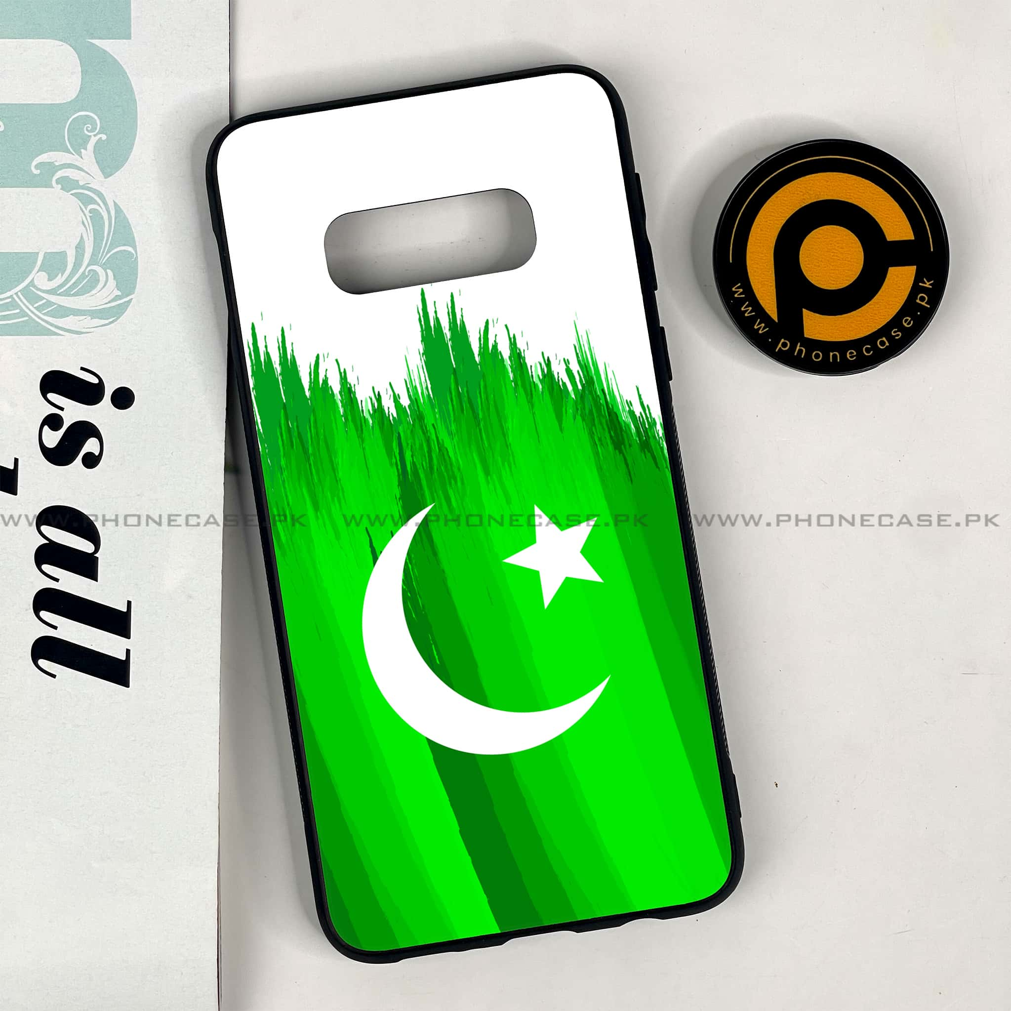 Galaxy S10e - Pakistani Flag Series - Premium Printed Glass soft Bumper shock Proof Case