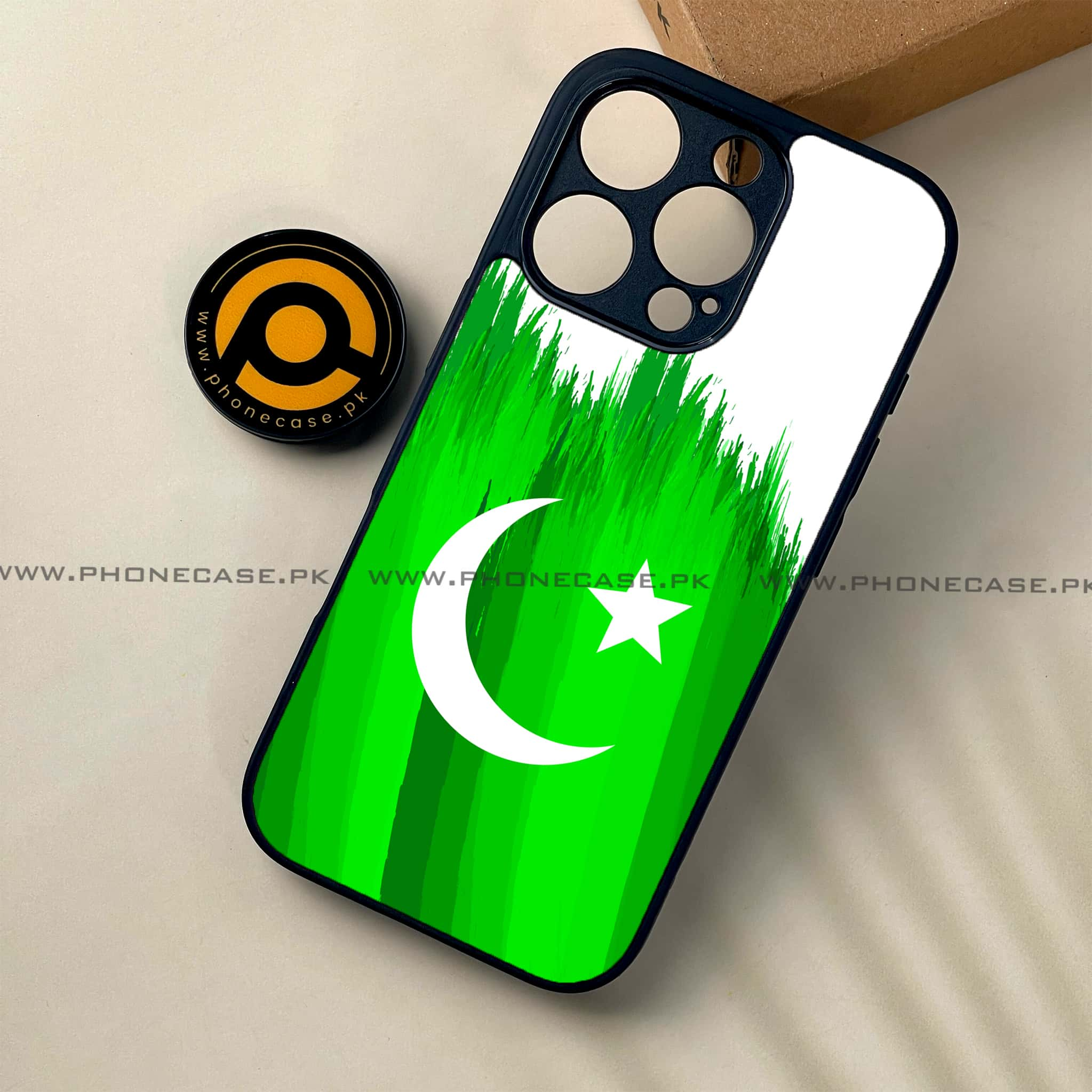 iPhone 16 Pro - Pakistani Flag Series - Premium Printed Glass soft Bumper shock Proof Case