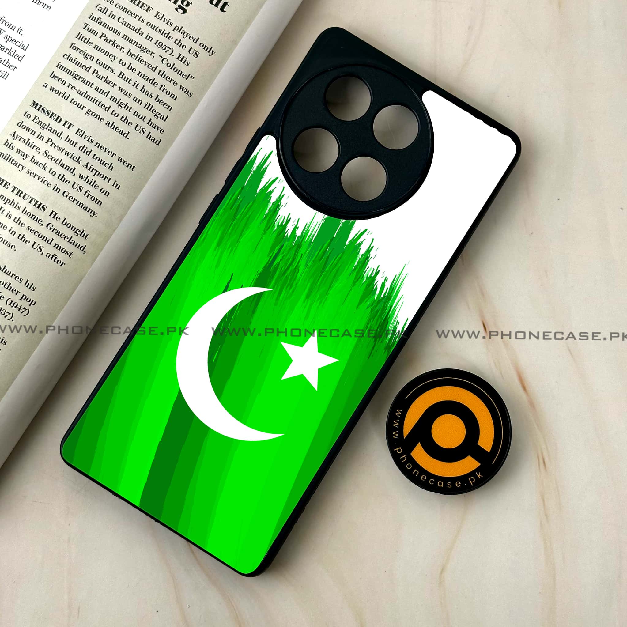 Tecno Camon 30s - Pakistani Flag Series - Premium Metal Printed soft Bumper shock Proof Case