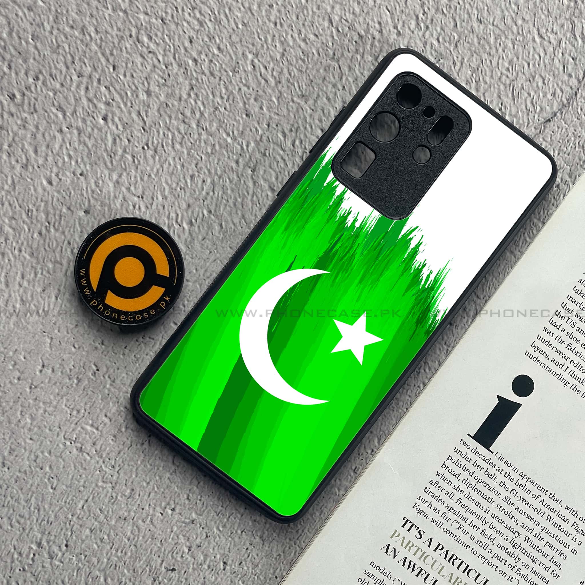 Samsung Galaxy S20 Ultra - Pakistani Flag Series - Premium Printed Glass soft Bumper shock Proof Case