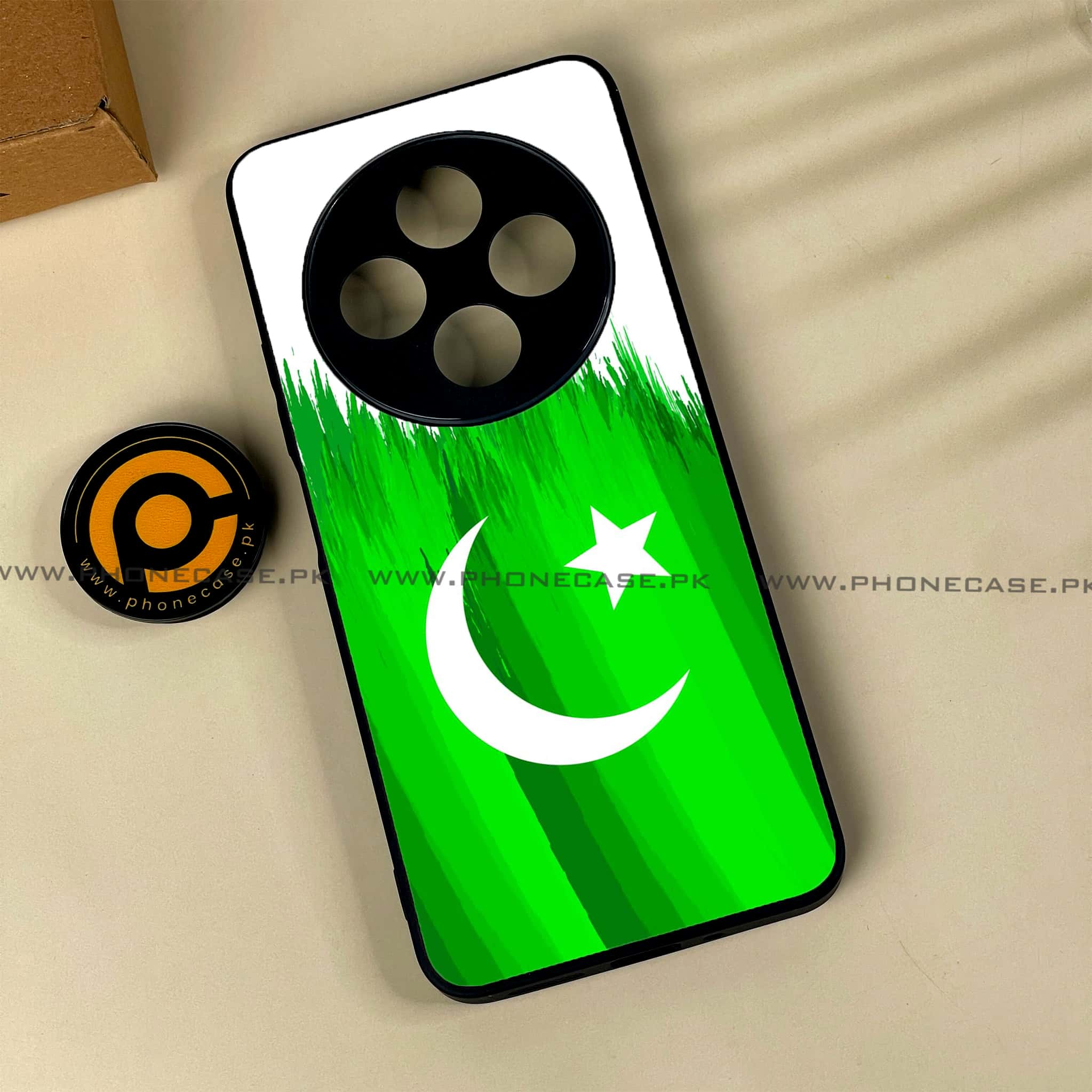 Xiaomi Redmi 14c - Pakistani Flag Series - Premium Printed Glass soft Bumper shock Proof Case