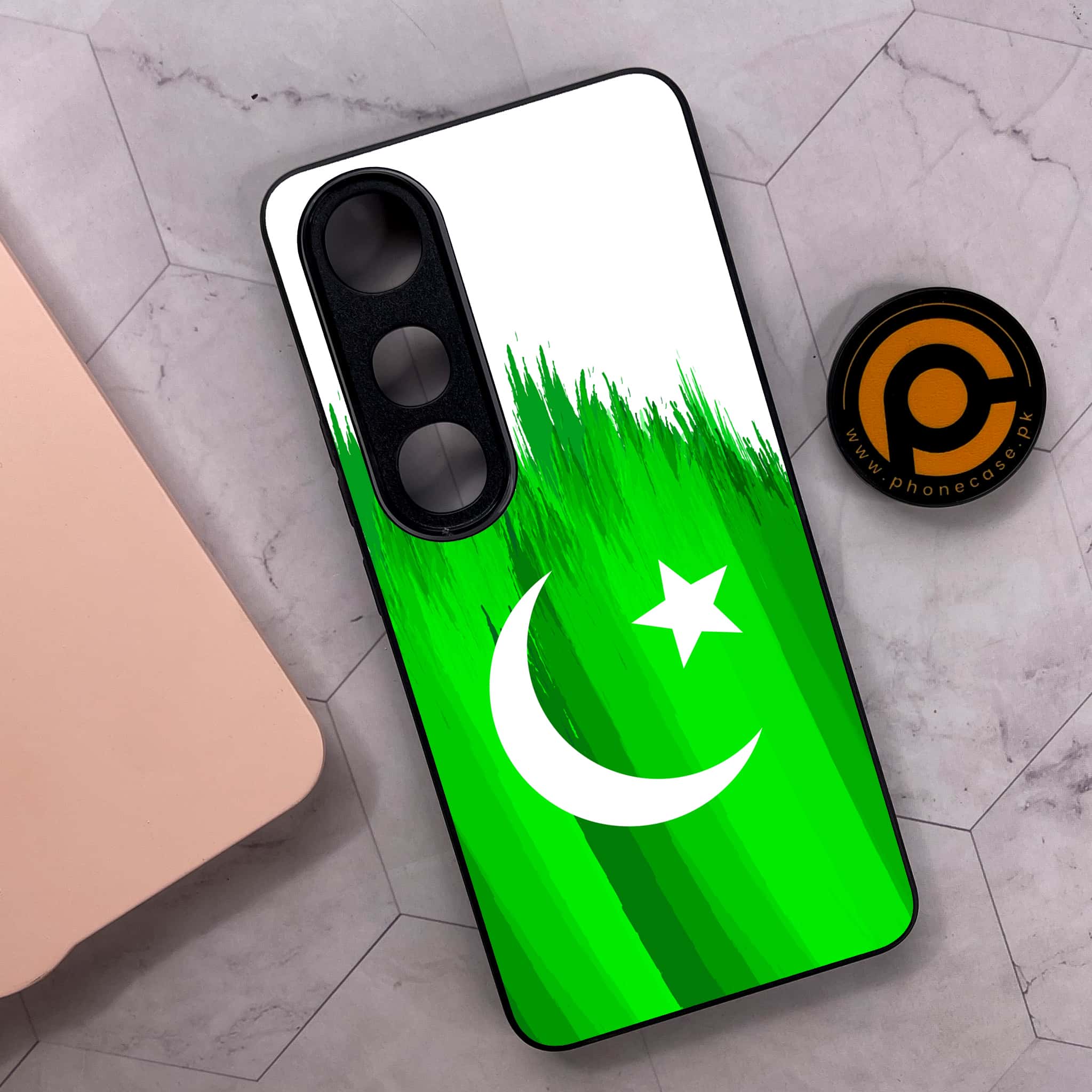 Vivo V50 Lite - Pakistani Flag Series - Premium Metal Printed soft Bumper shock Proof Case