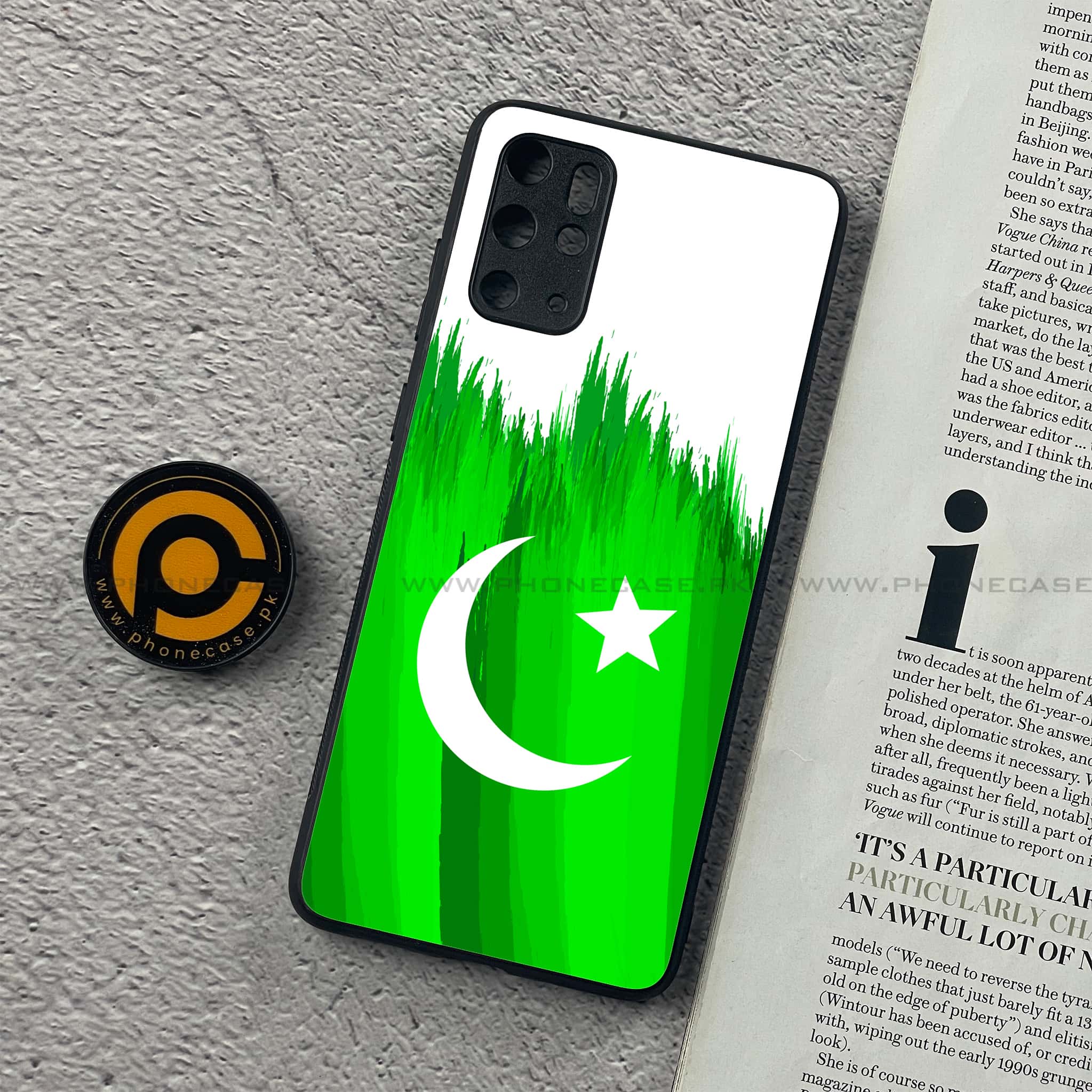 Galaxy S20 Plus - Pakistani Flag Series - Premium Printed Glass soft Bumper shock Proof Case