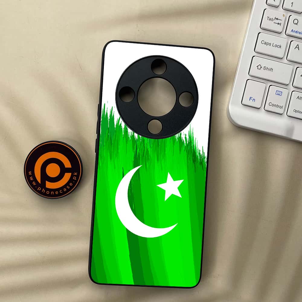 HONOR X9b 5G - Pakistani Flag Series - Premium Metal  Printed soft Bumper shock Proof Case