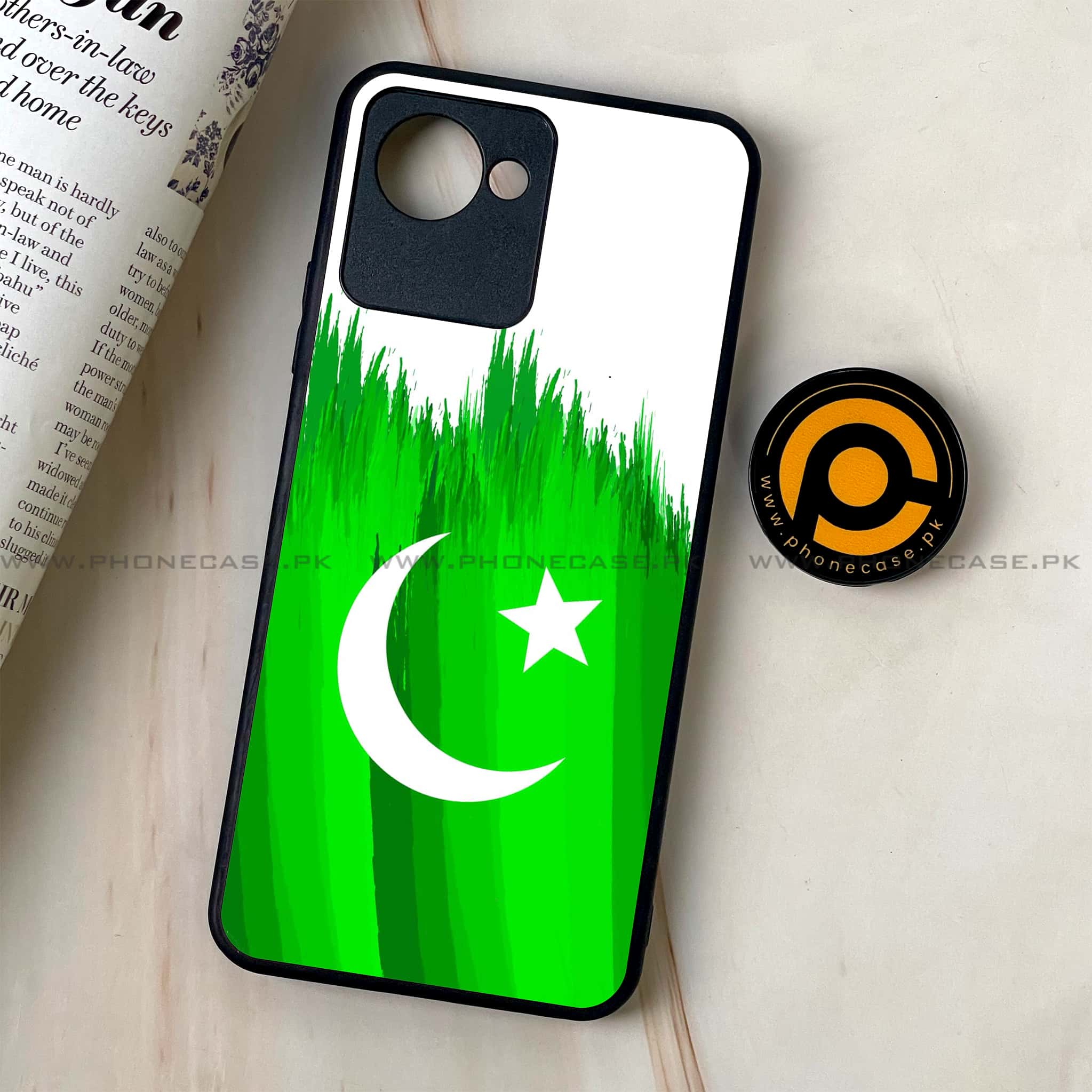 Realme C30 - Pakistani Flag Series - Premium Printed Glass soft Bumper shock Proof Case