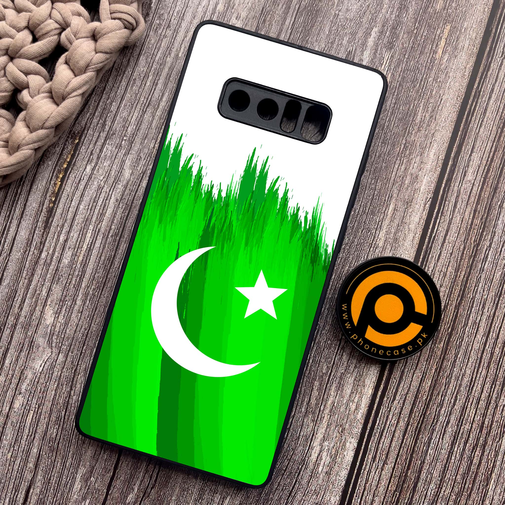 Samsung Galaxy Note 8 - Pakistani Flag Series - Premium Metal Printed soft Bumper shock Proof Case
