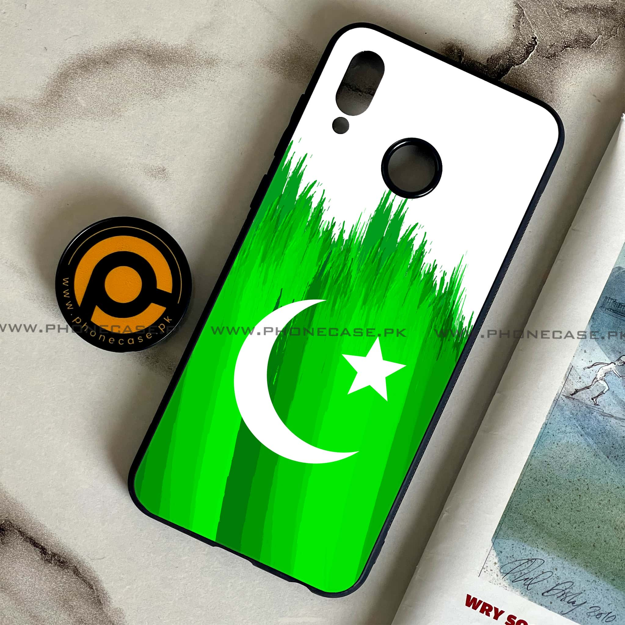 Huawei Honor Play - Pakistani Flag Series - Premium Printed Glass soft Bumper shock Proof Case