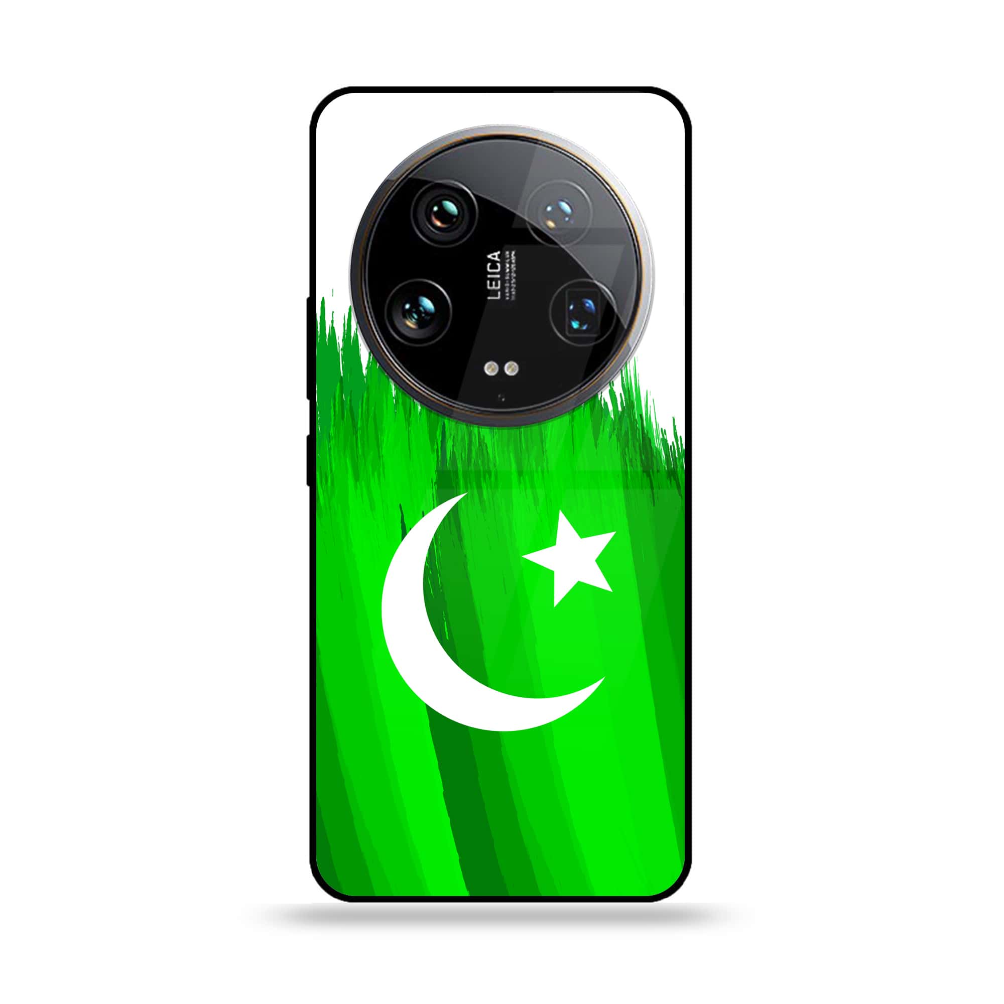 Xiaomi 14 Ultra - Pakistani Flag Series - Premium Printed Glass soft Bumper shock Proof Case