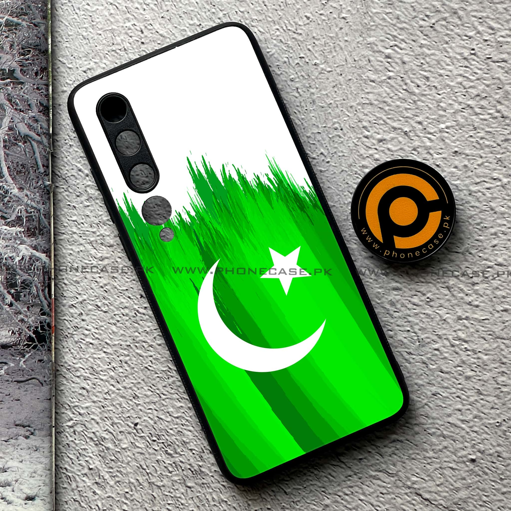 Xiaomi Mi 10 - Pakistani Flag Series - Premium Printed Glass soft Bumper shock Proof Case