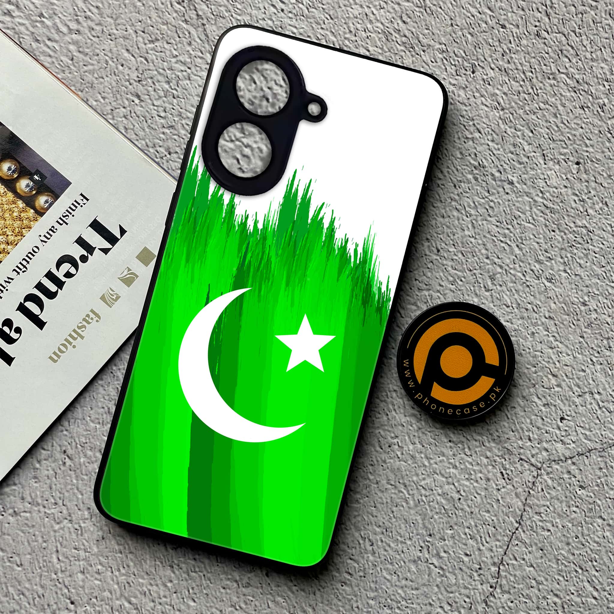Xiaomi Redmi A5 - Pakistani Flag Series - Premium Metal Printed soft Bumper shock Proof Case