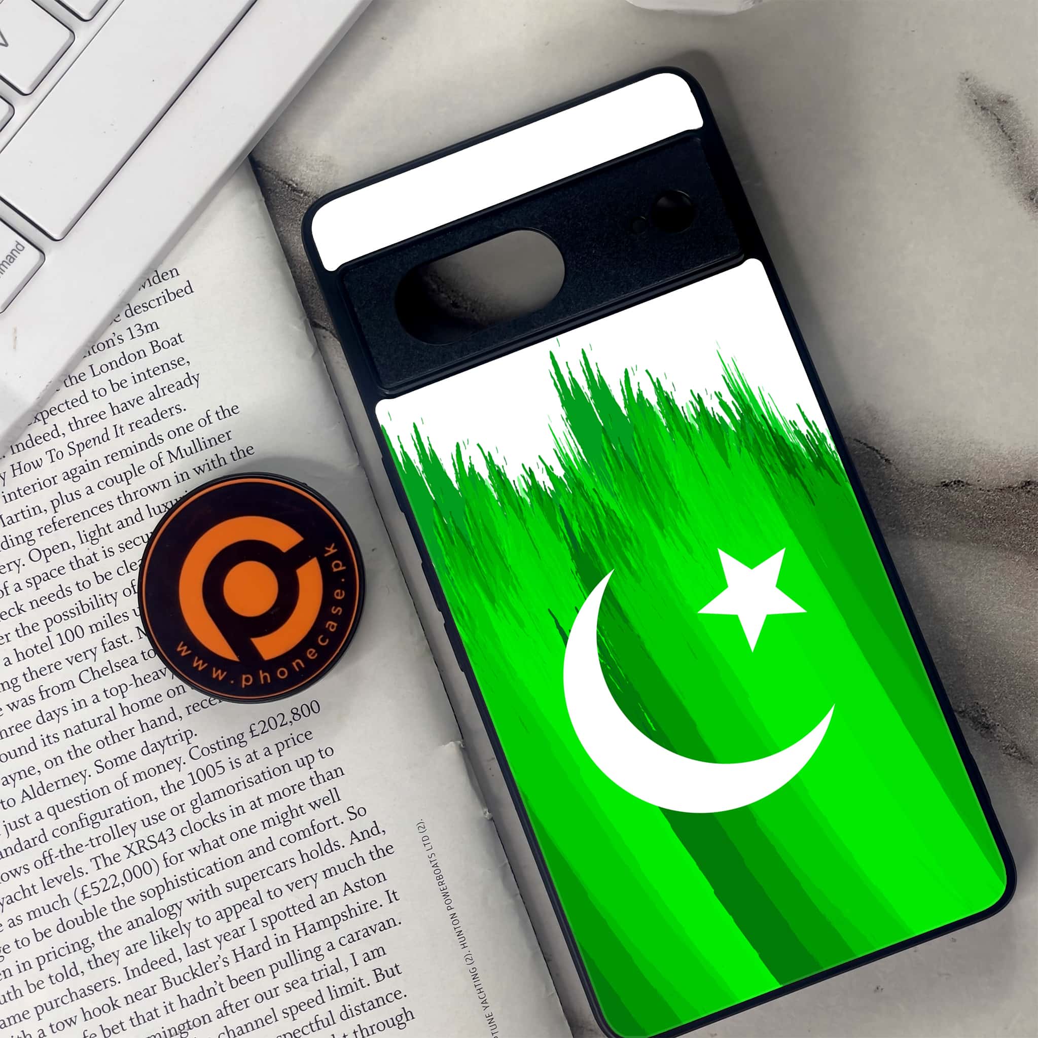 Google Pixel 7 - Pakistani Flag Series - Premium Metal Printed soft Bumper Shock Proof Case