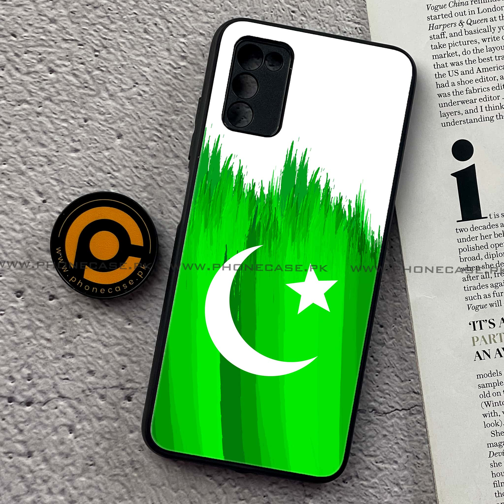 Samsung Galaxy A03s - Pakistani Flag Series - Premium Printed Metal soft Bumper shock Proof Case