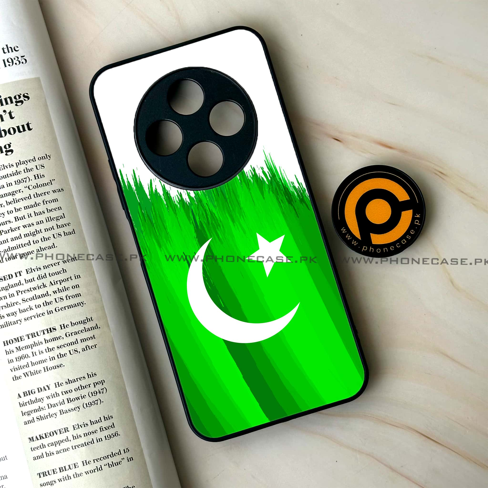 Tecno Spark 30C - Pakistani Flag Series - Premium Printed Glass soft Bumper shock Proof Case