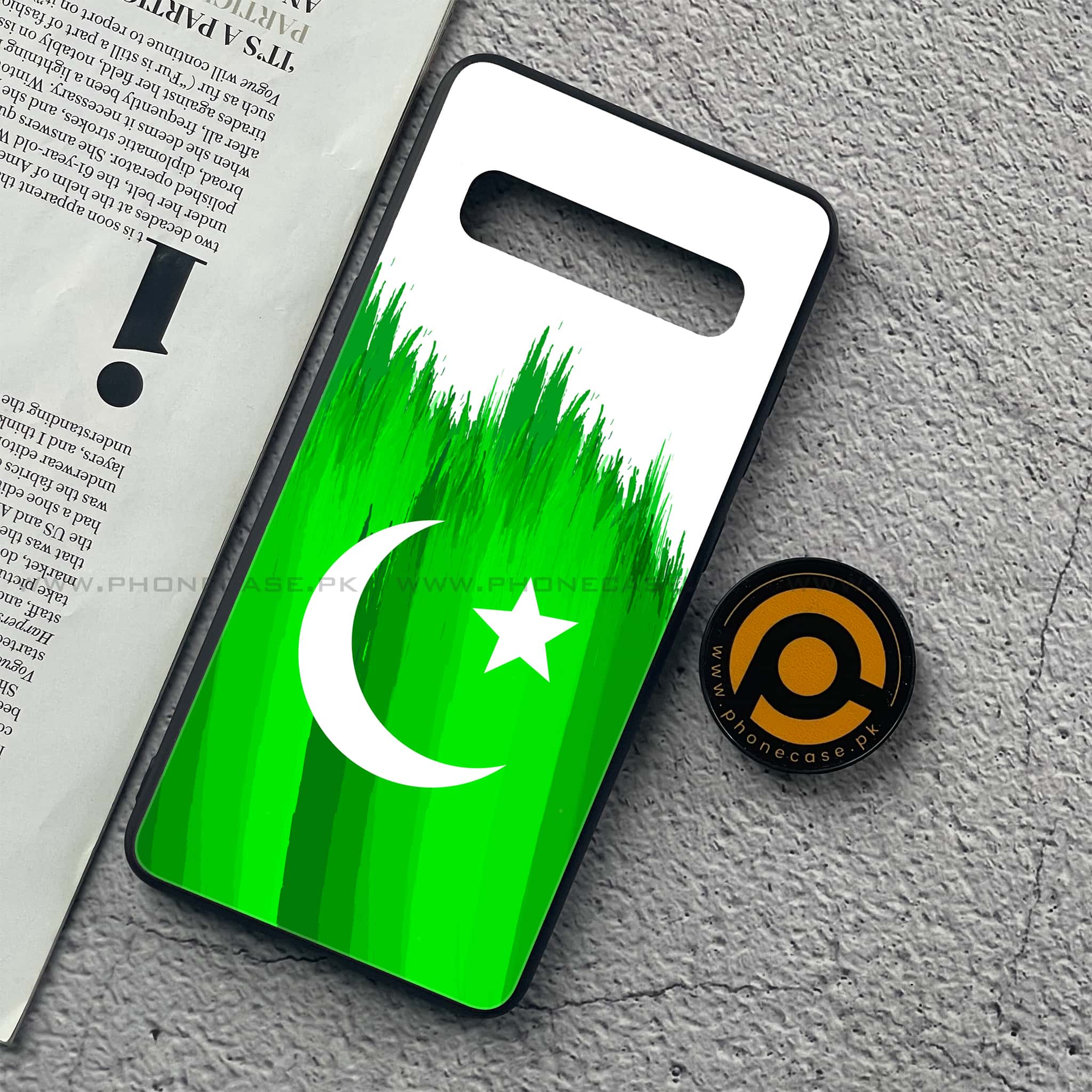 Samsung Galaxy S10 5G - Pakistani Flag Series - Premium Printed Glass soft Bumper shock Proof Case