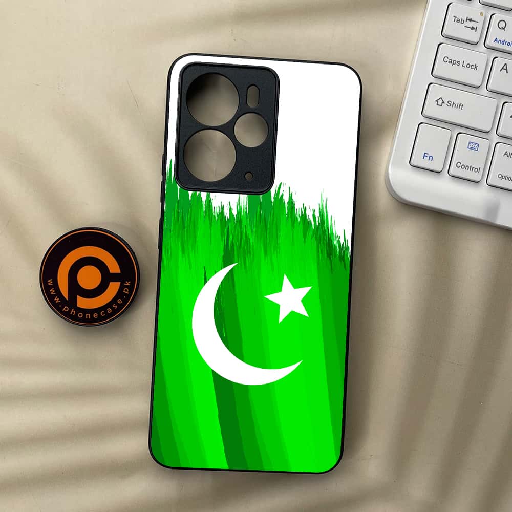 Realme 14 5G - Pakistani Flag Series - Premium Metal Printed soft Bumper Shock Proof Case