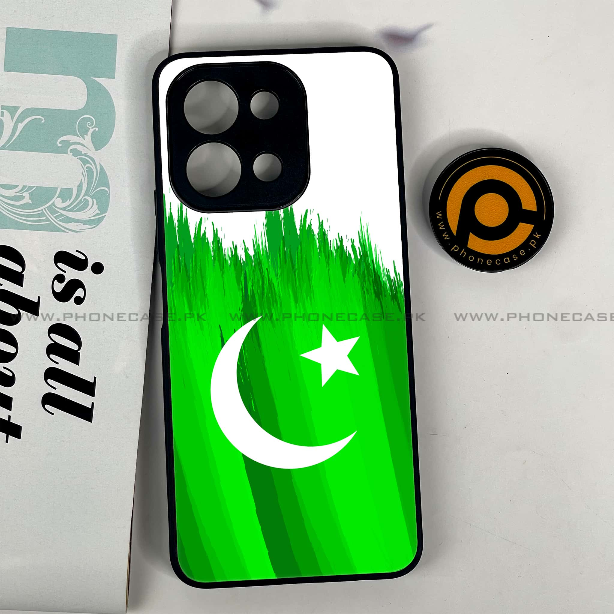 Vivo Y28 - Pakistani Flag Series - Premium Printed Glass soft Bumper shock Proof Case