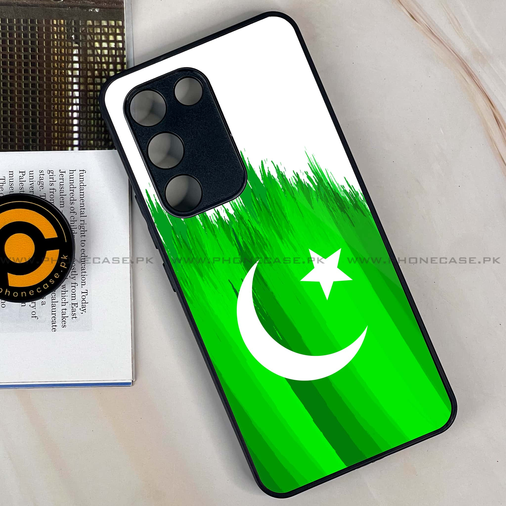 Vivo Y100 - Pakistani Flag Series - Premium Printed Glass soft Bumper shock Proof Case