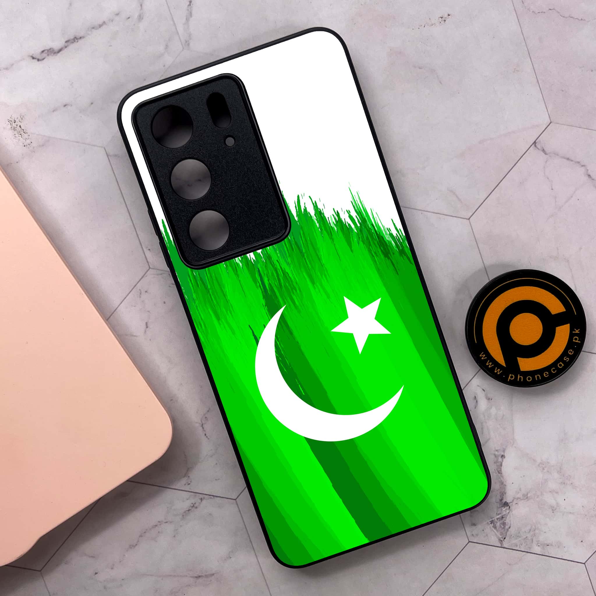 Realme C75x 4G - Pakistani Flag Series - Premium Metal Printed soft Bumper shock Proof Case