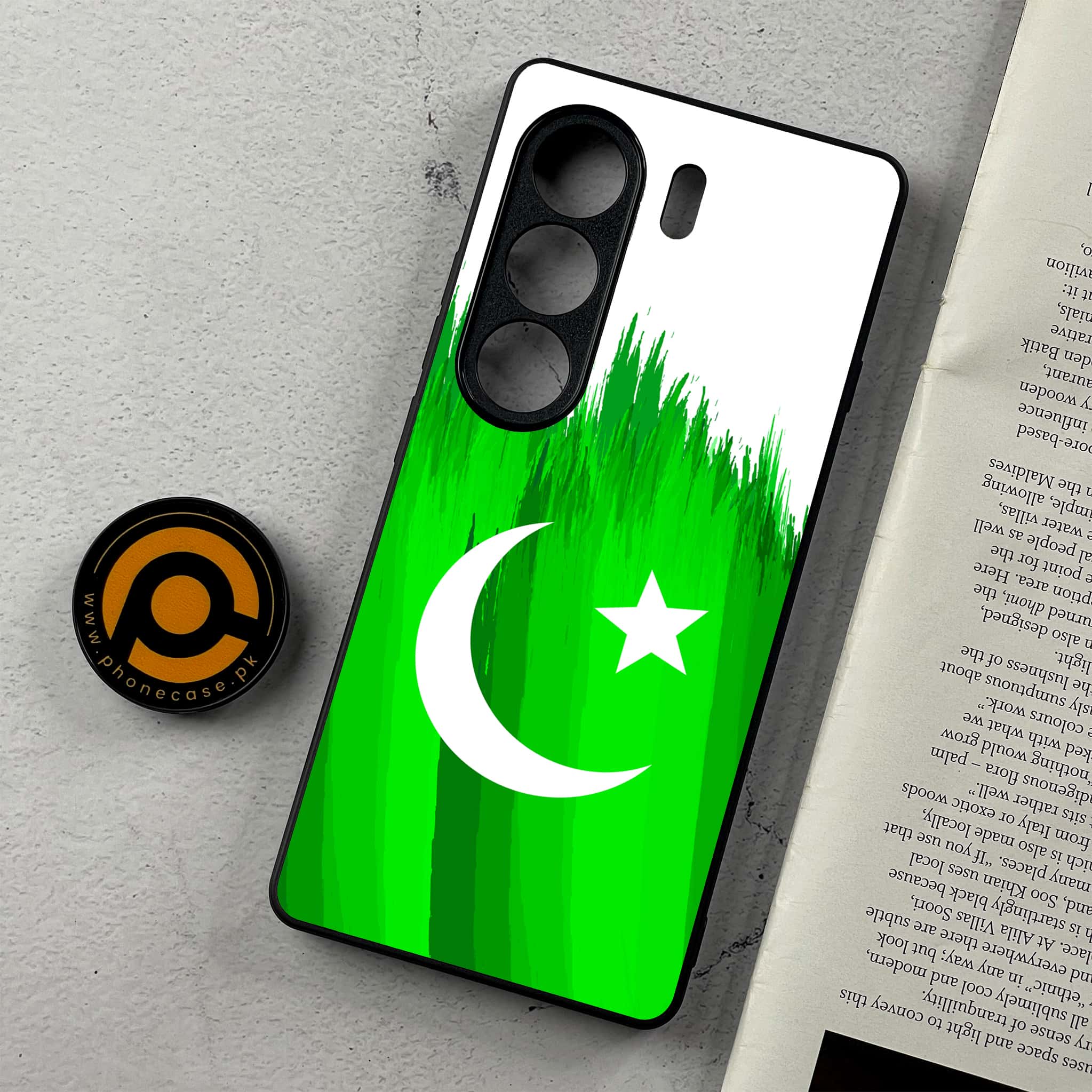 Tecno Camon 40 Pro - Pakistani Flag Series - Premium Metal Printed Soft Bumper Shockproof Case