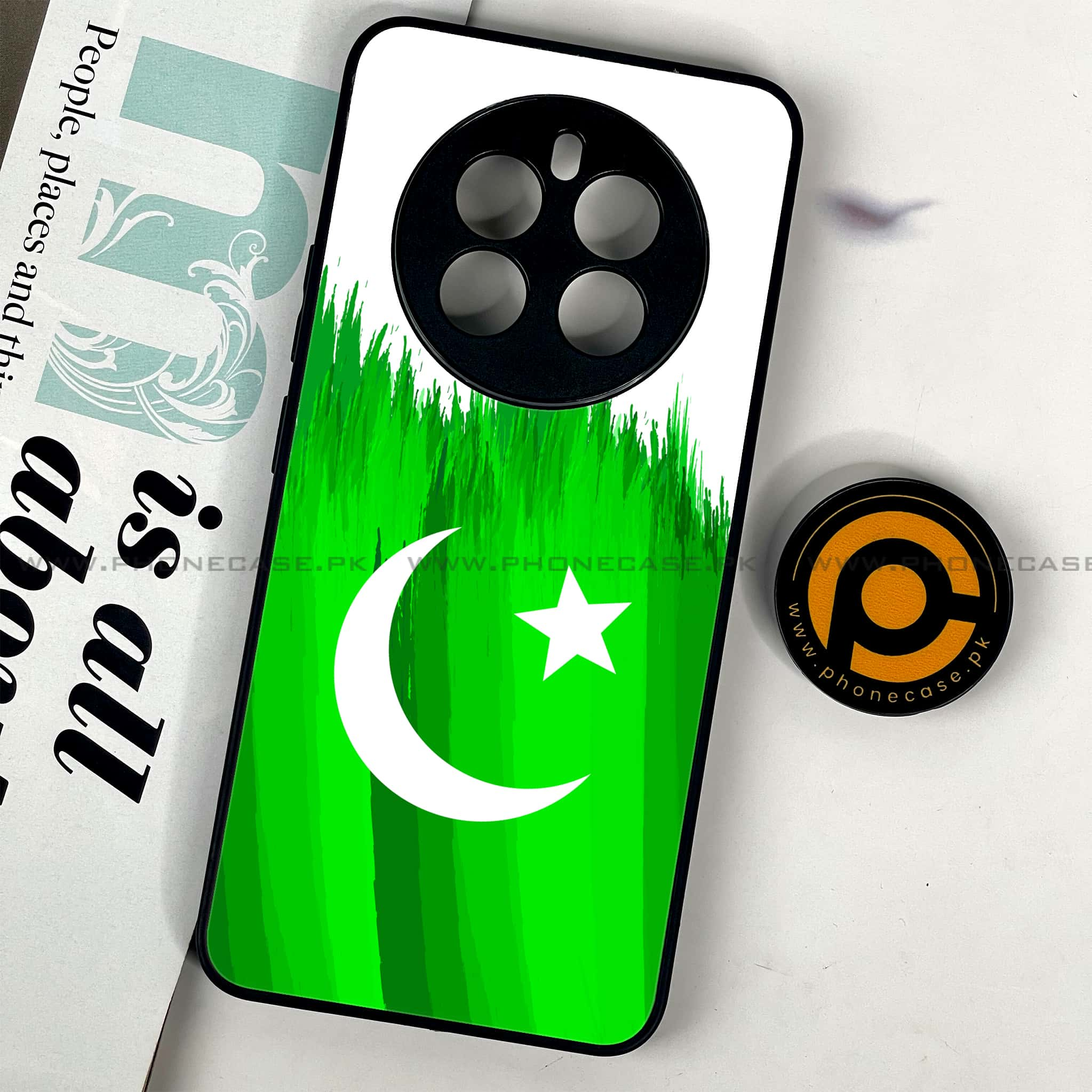 Realme 12 - Pakistani Flag Series - Premium Printed Glass soft Bumper shock Proof Case