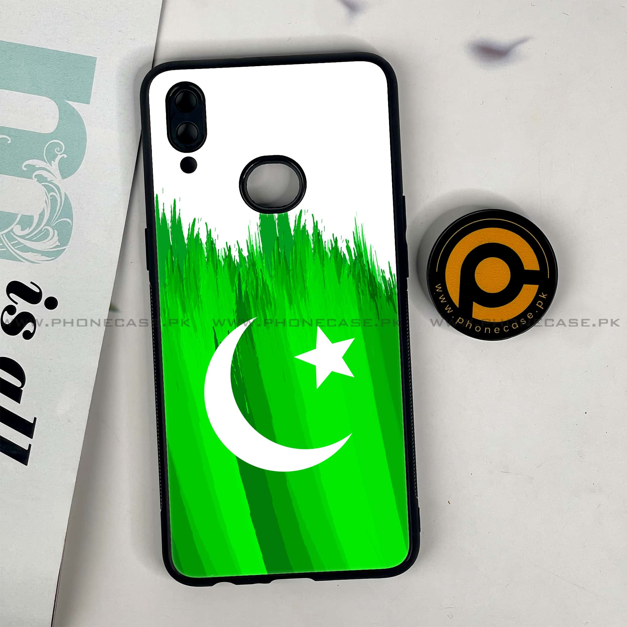 Galaxy A10s - Pakistani Flag Series - Premium Printed Glass soft Bumper shock Proof Case