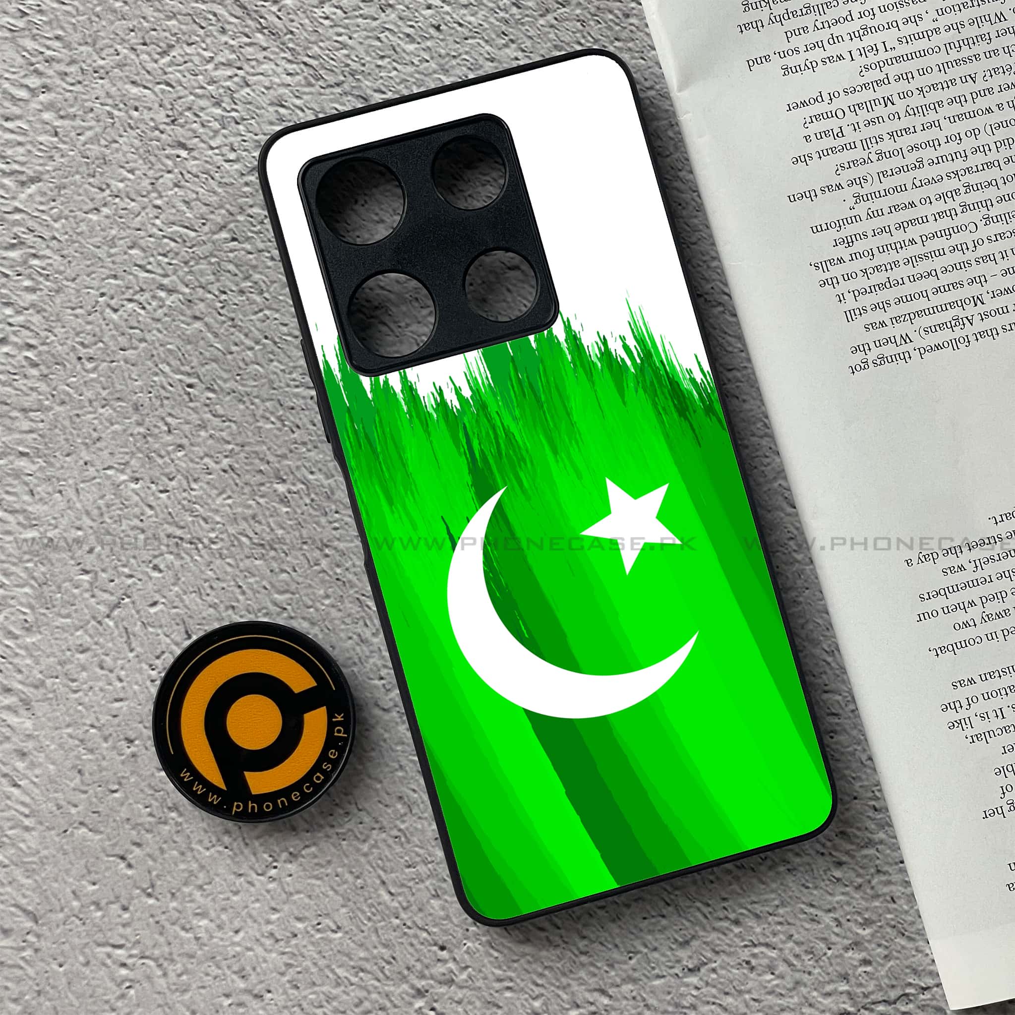 Infinix Note 30 Pro - Pakistani Flag Series - Premium Metal Printed soft Bumper shock Proof Case