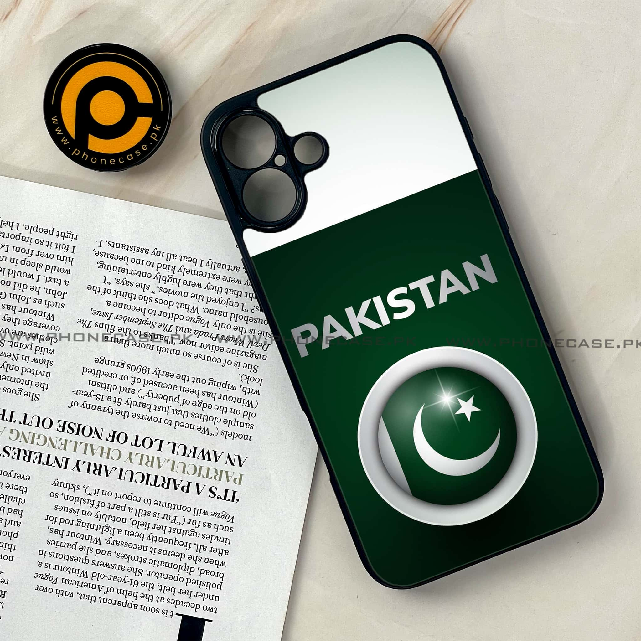 iPhone 16 - Pakistani Flag Series - Premium Printed Glass soft Bumper shock Proof Case