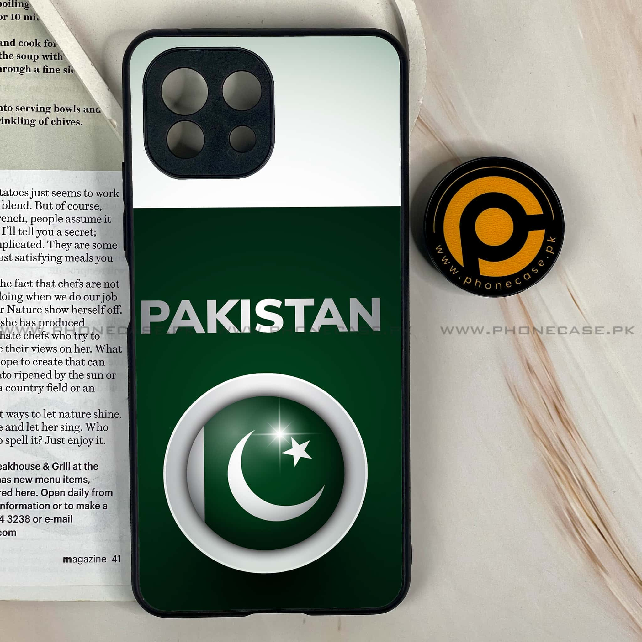 Mi 11 Lite - Pakistani Flag Series - Premium Printed Glass soft Bumper shock Proof Case