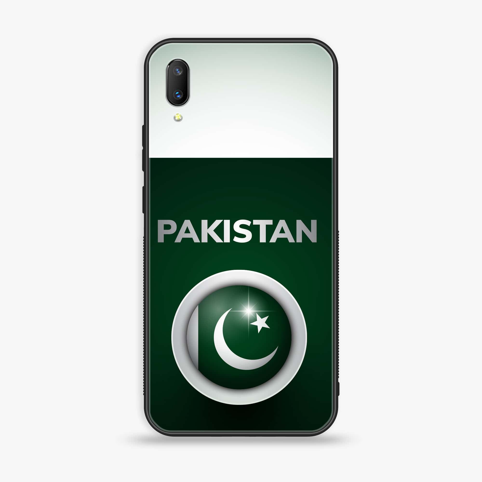 vivo V11 Pro - Pakistani Flag Series - Premium Printed Glass soft Bumper shock Proof Case