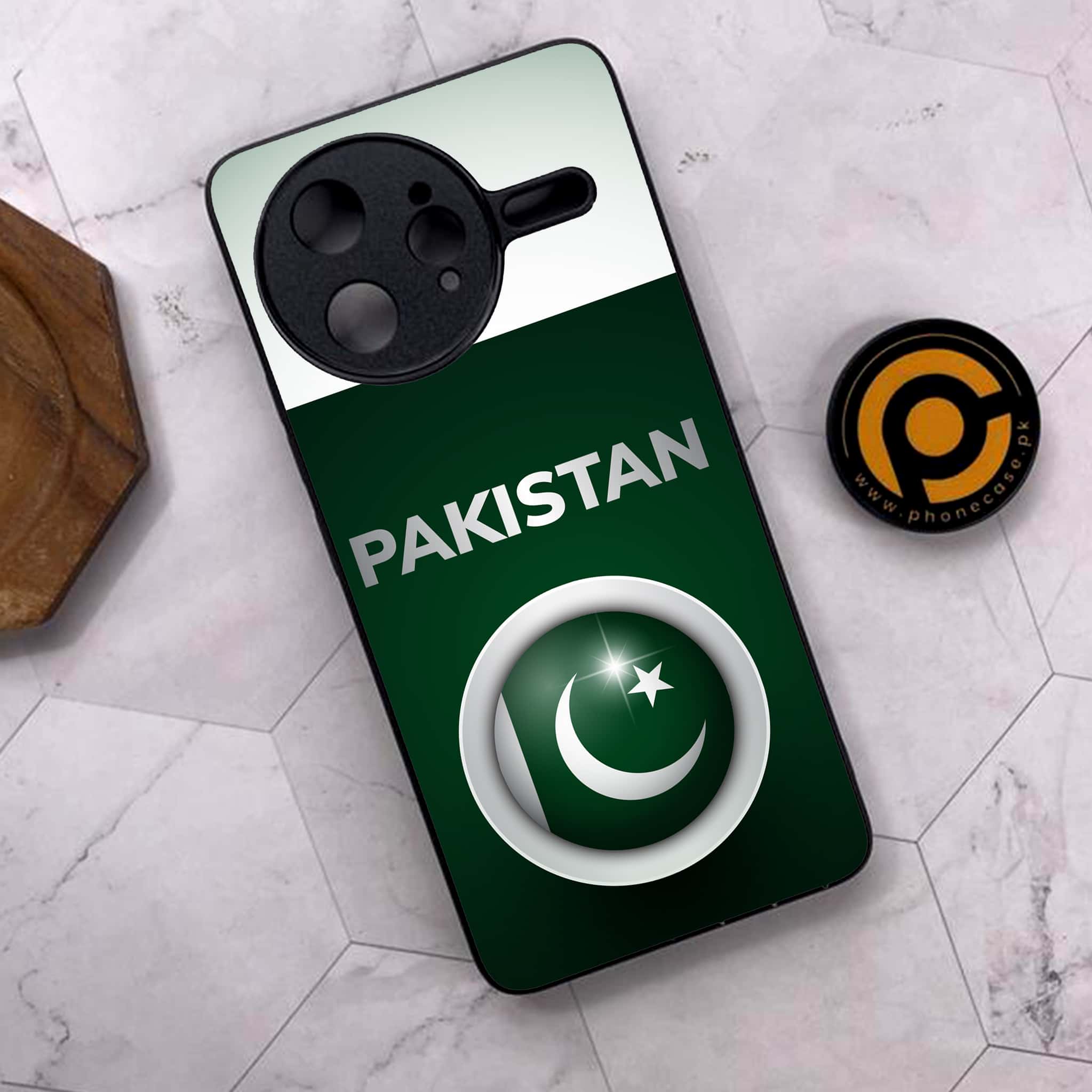 Xiaomi Poco F7 Ultra 5G - Pakistani Flag Series - Premium Metal Printed soft Bumper shock Proof Case