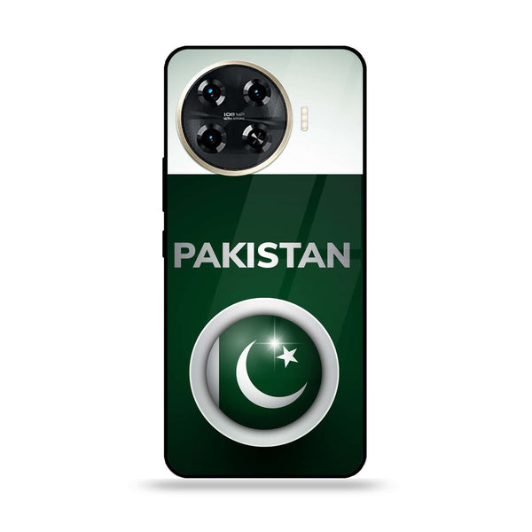 Tecno Spark 20 pro plus - Pakistani Flag Design 7 - Premium Printed Glass soft Bumper shock Proof Case CS-18503