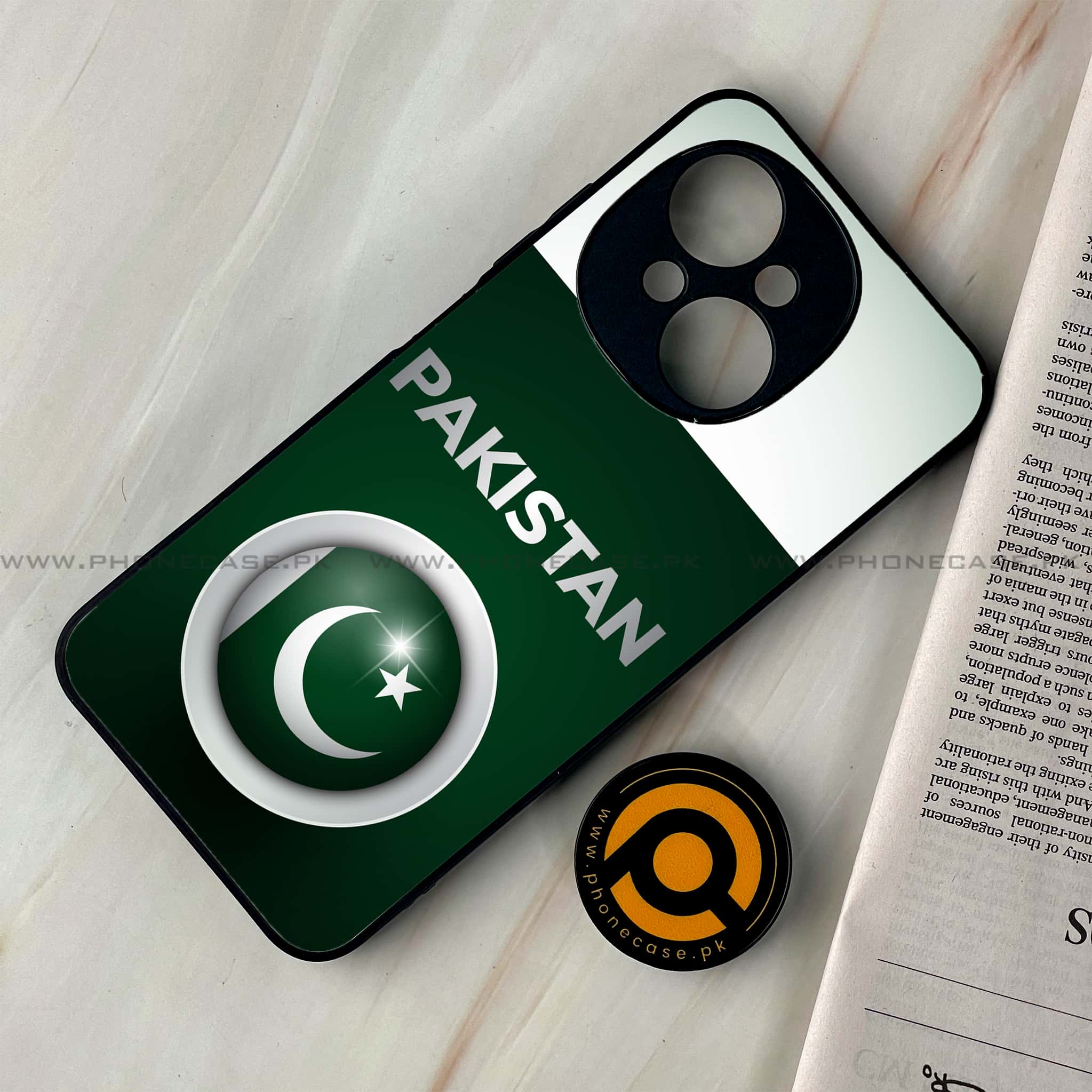 Tecno Spark Go 1 - Pakistani Flag Series - Premium Printed Glass soft Bumper shock Proof Case