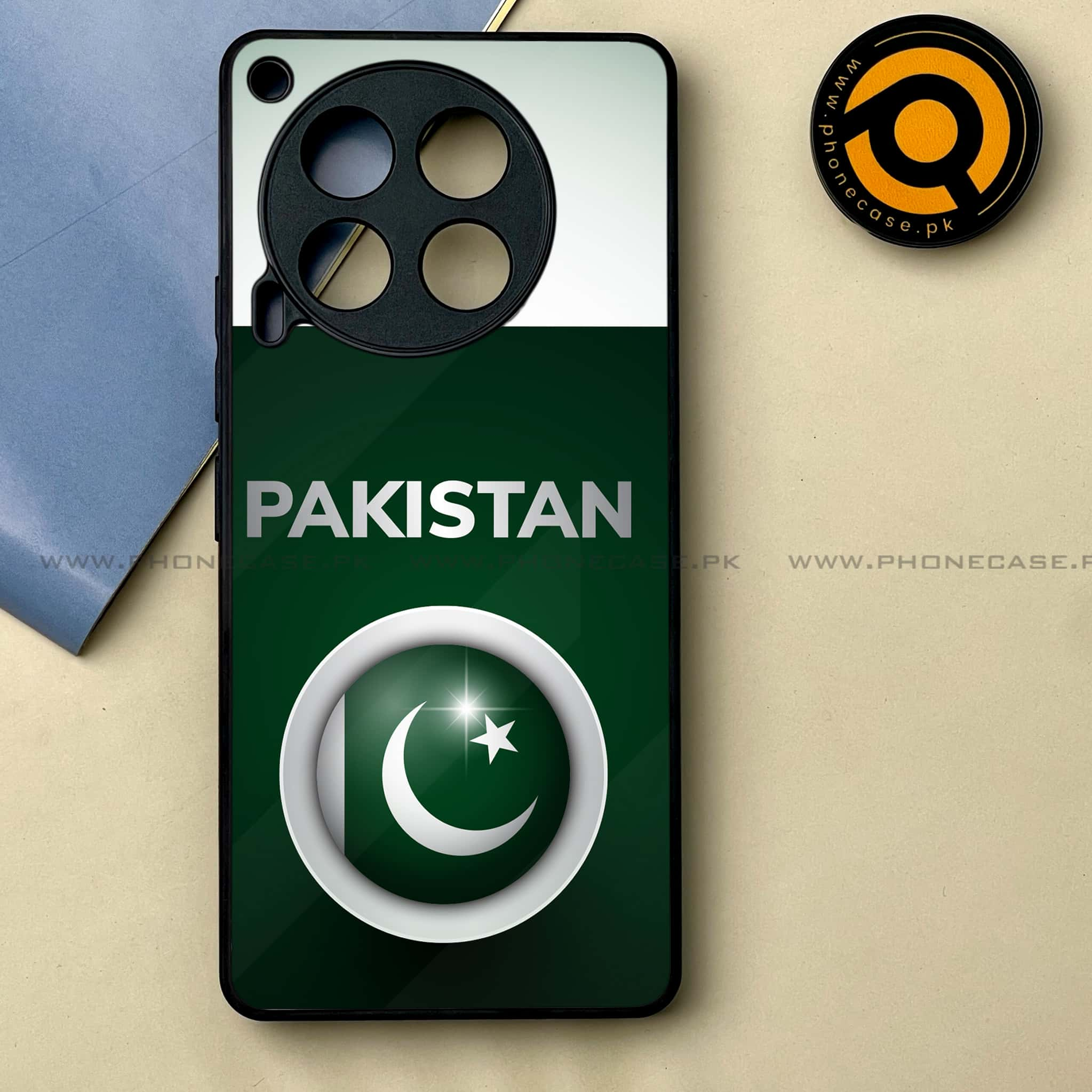 Tecno Camon 30 - Pakistani Flag Series -  Premium Printed Metal soft Bumper shock Proof Case