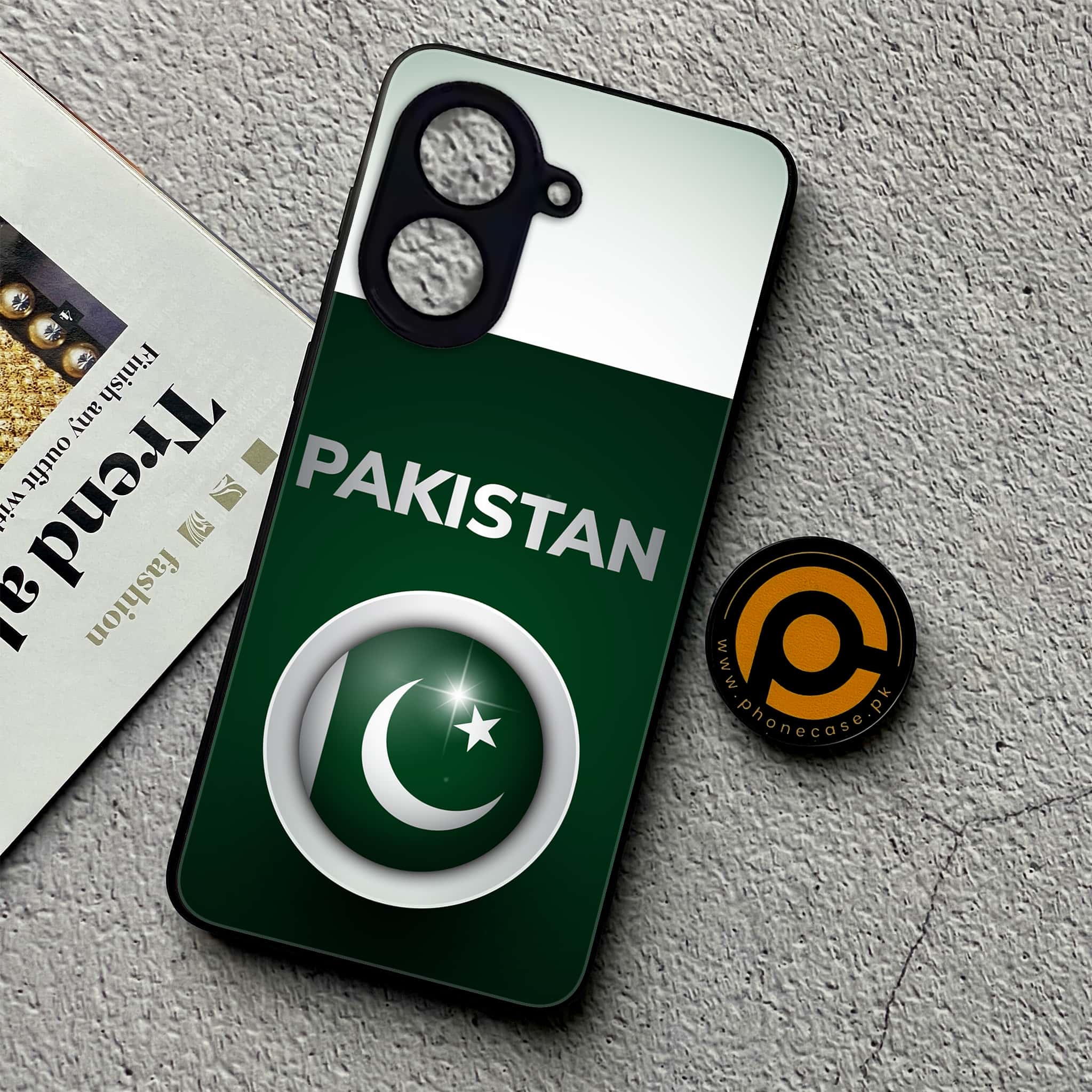 Xiaomi Redmi A5 - Pakistani Flag Series - Premium Metal Printed soft Bumper shock Proof Case