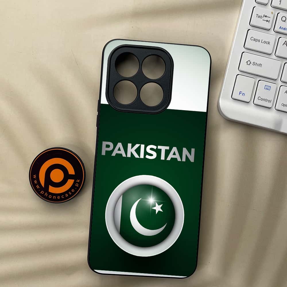 Honor X5b Plus - Pakistani Flag Series - Premium Metal  Printed soft Bumper shock Proof Case