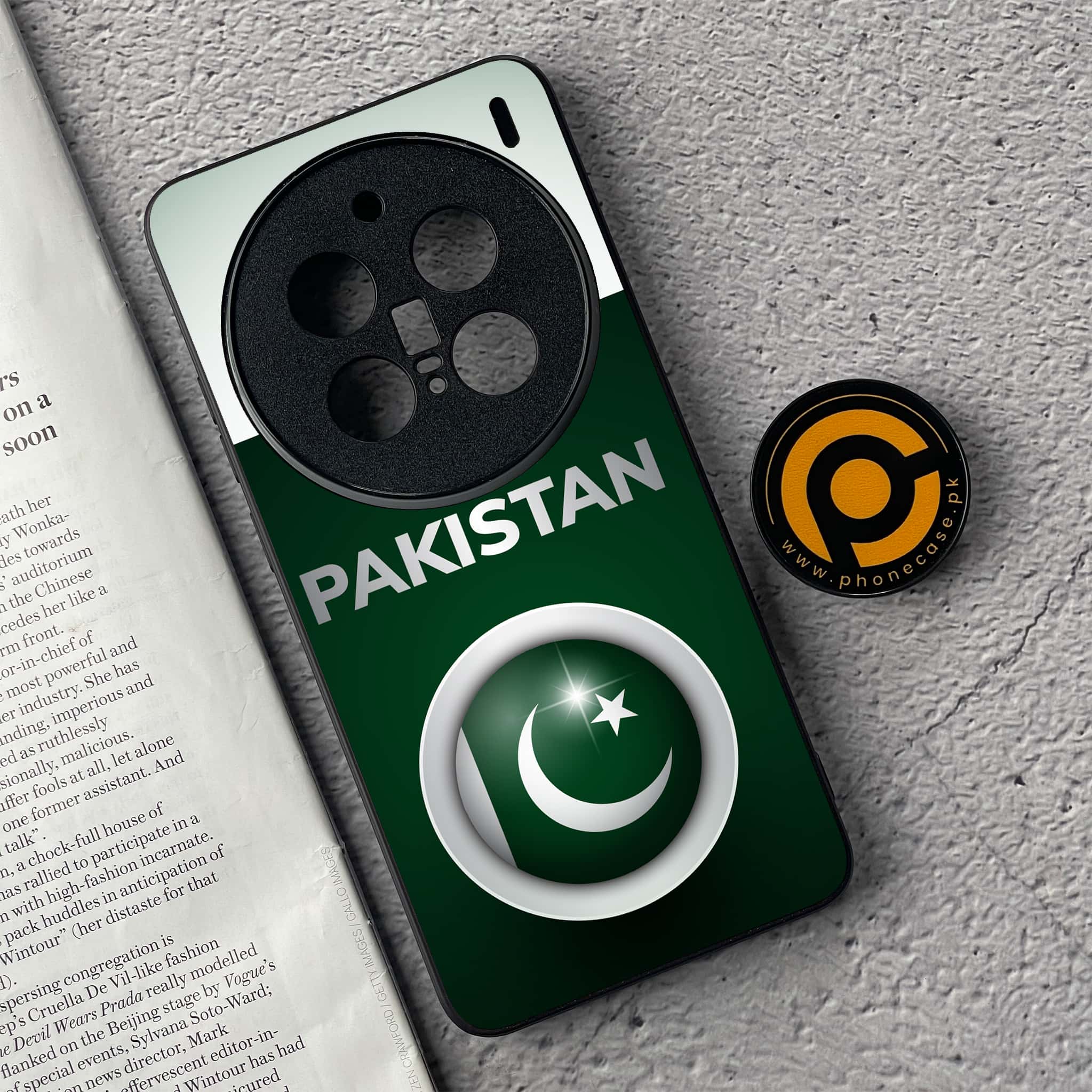 Vivo X200 Pro - Pakistani Flag Series - Premium Metal  Printed soft Bumper shock Proof Case