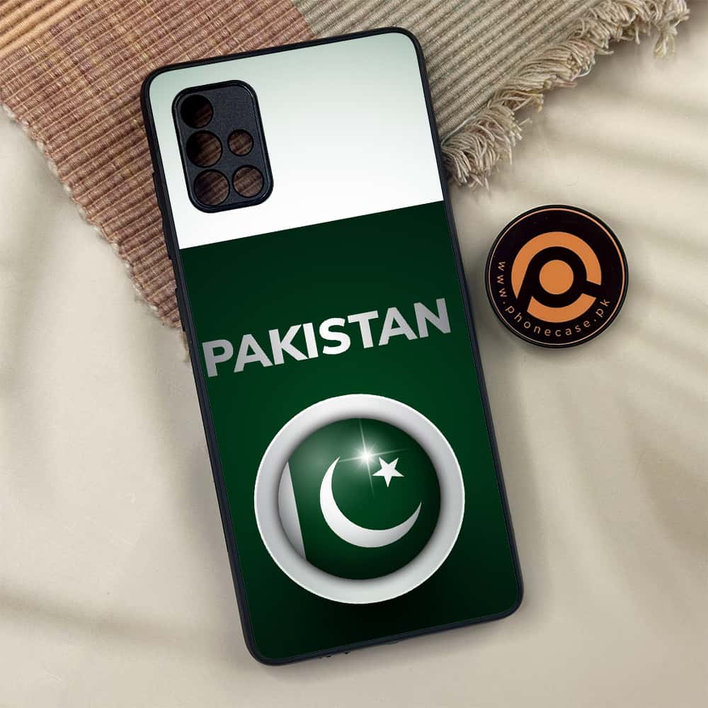 Samsung Galaxy A71 - Pakistani Flag Series - Premium Metal Printed soft Bumper shock Proof Case