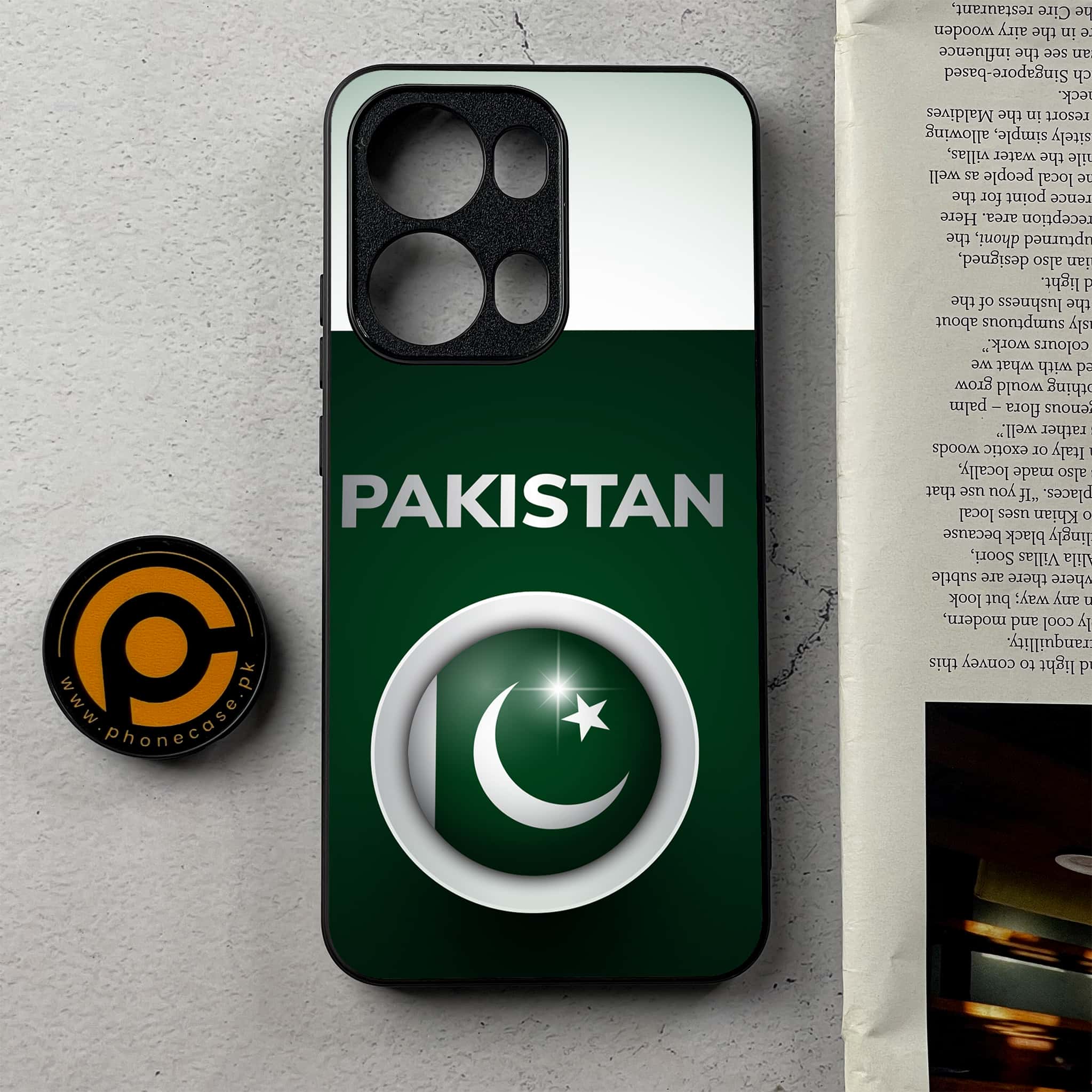 Oppo Reno 13 Pro - Pakistani Flag Series - Premium Metal Printed Soft Bumper Shockproof Case