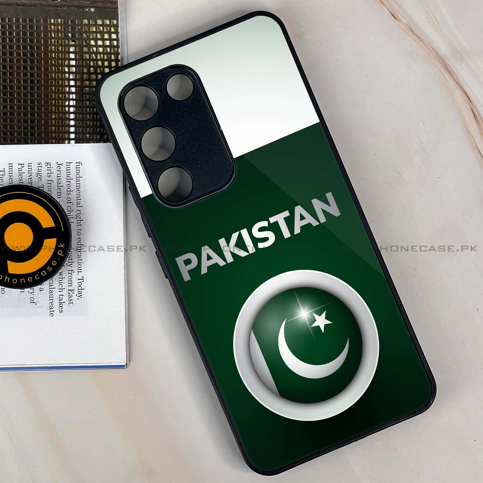 Vivo Y100 - Pakistani Flag Series - Premium Printed Glass soft Bumper shock Proof Case