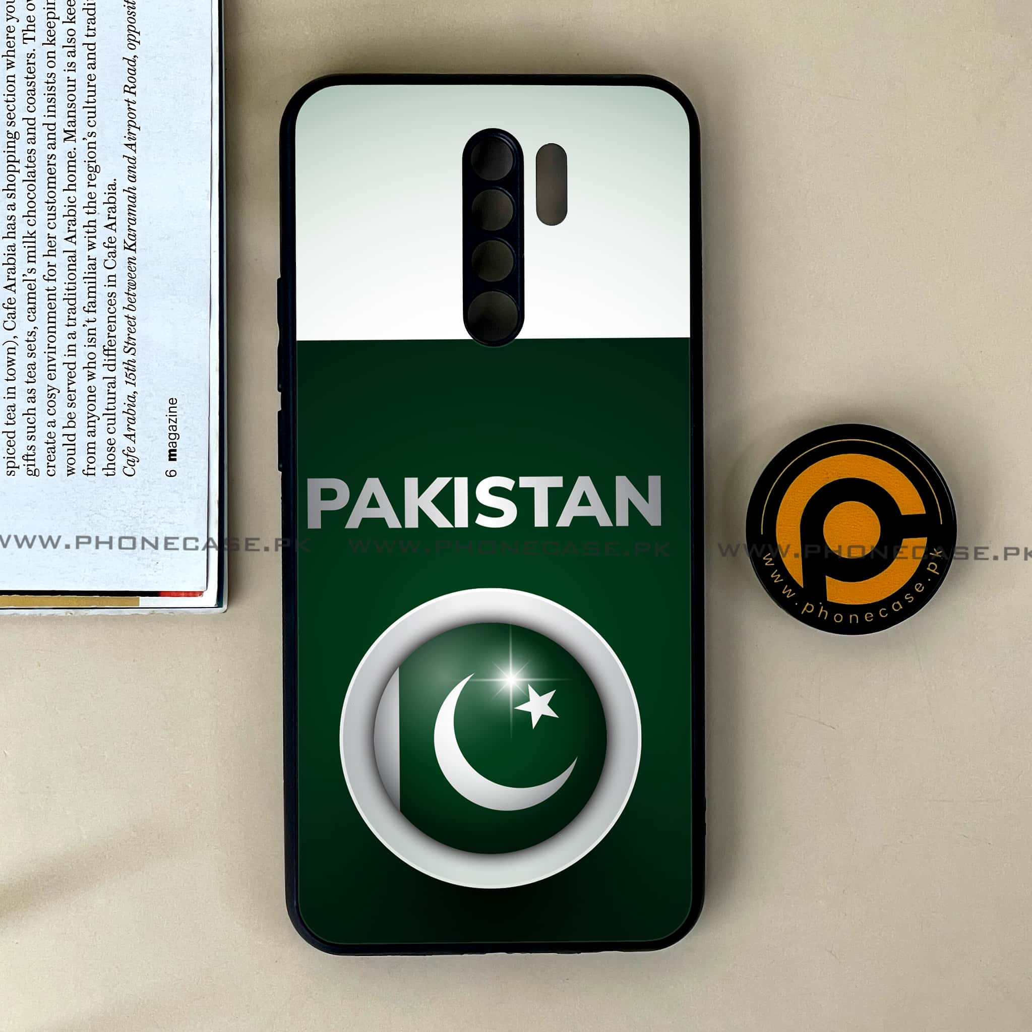 Xiaomi Redmi 9 - Pakistani Flag Series - Premium Printed Glass soft Bumper shock Proof Case