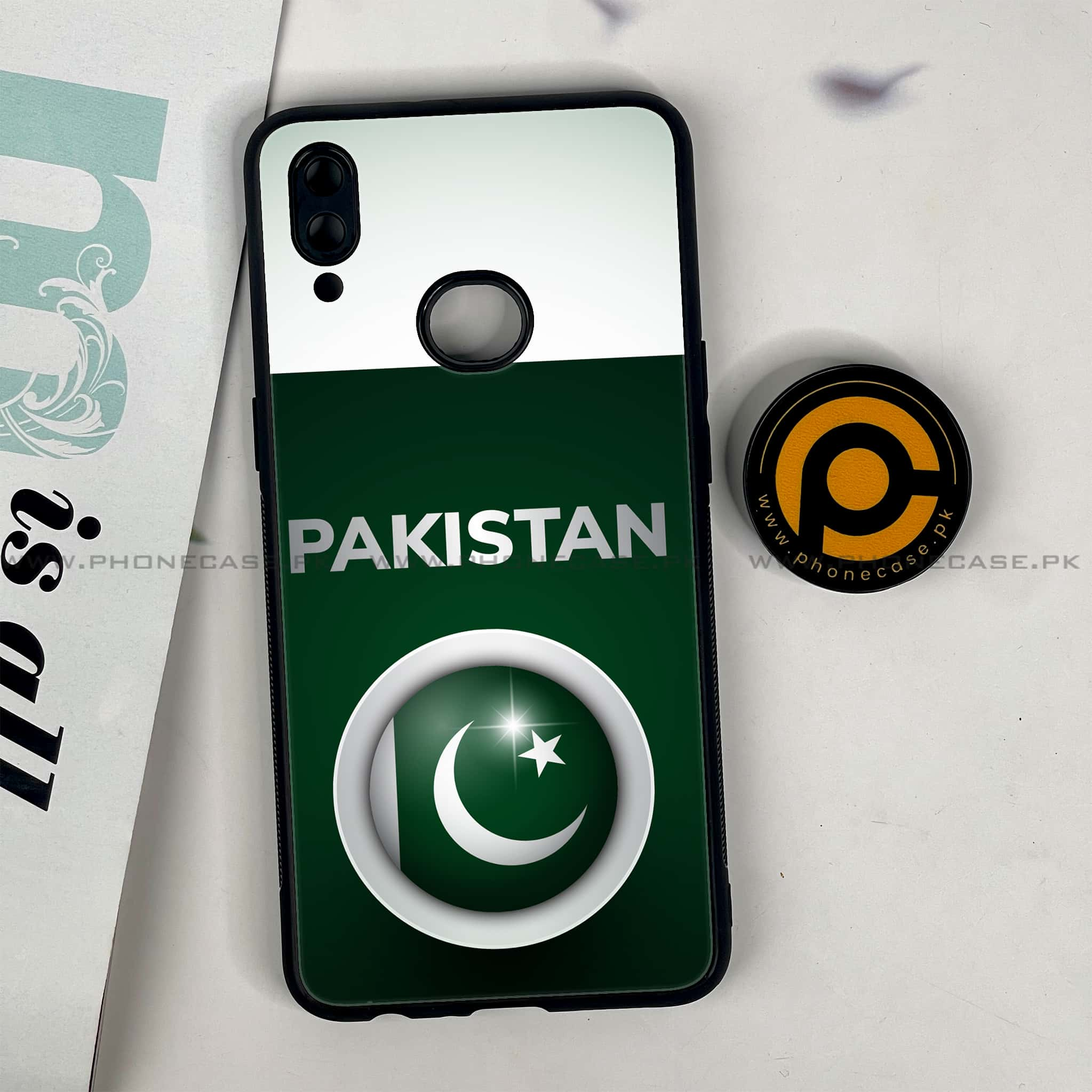 Galaxy A10s - Pakistani Flag Series - Premium Printed Glass soft Bumper shock Proof Case