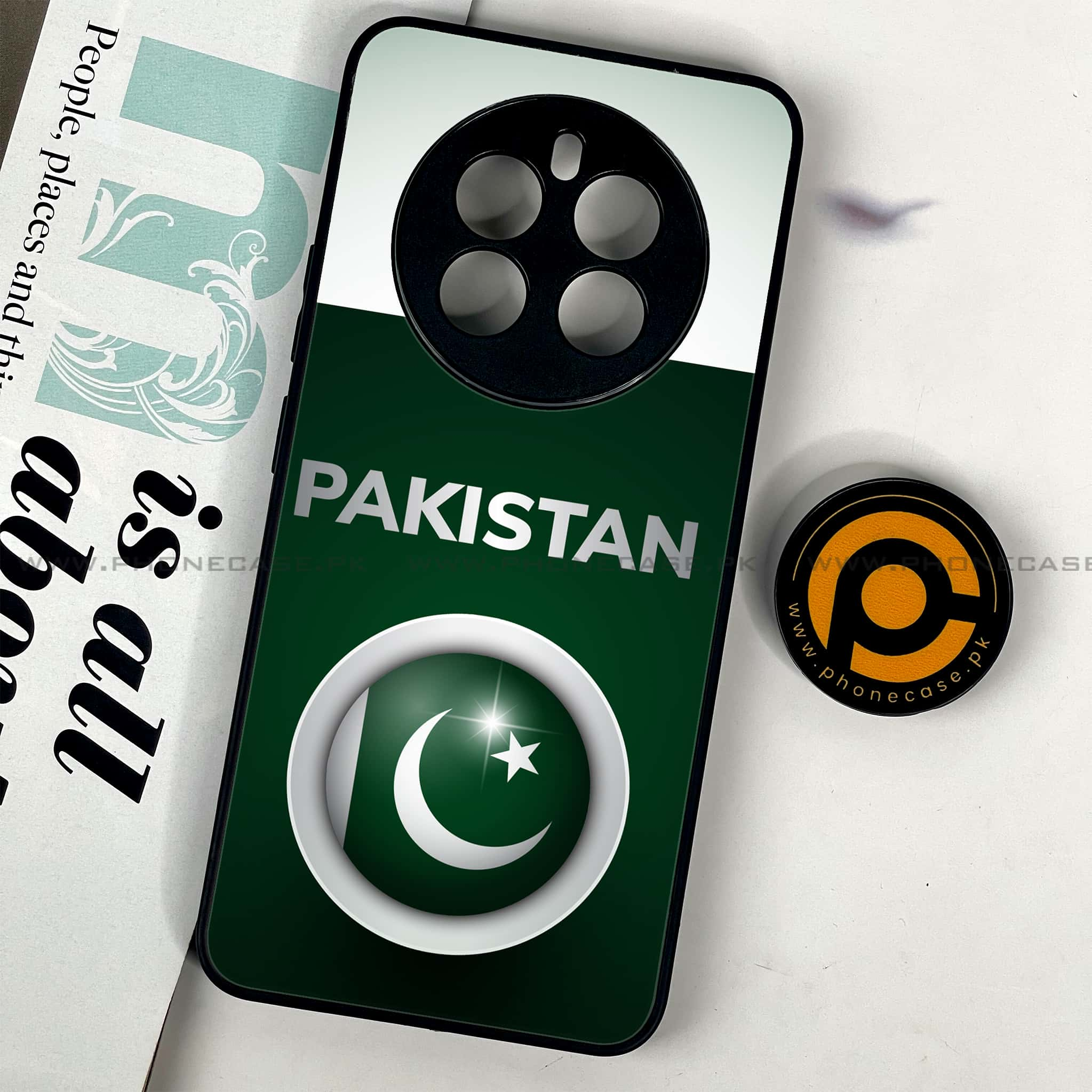 Realme 12 - Pakistani Flag Series - Premium Printed Glass soft Bumper shock Proof Case