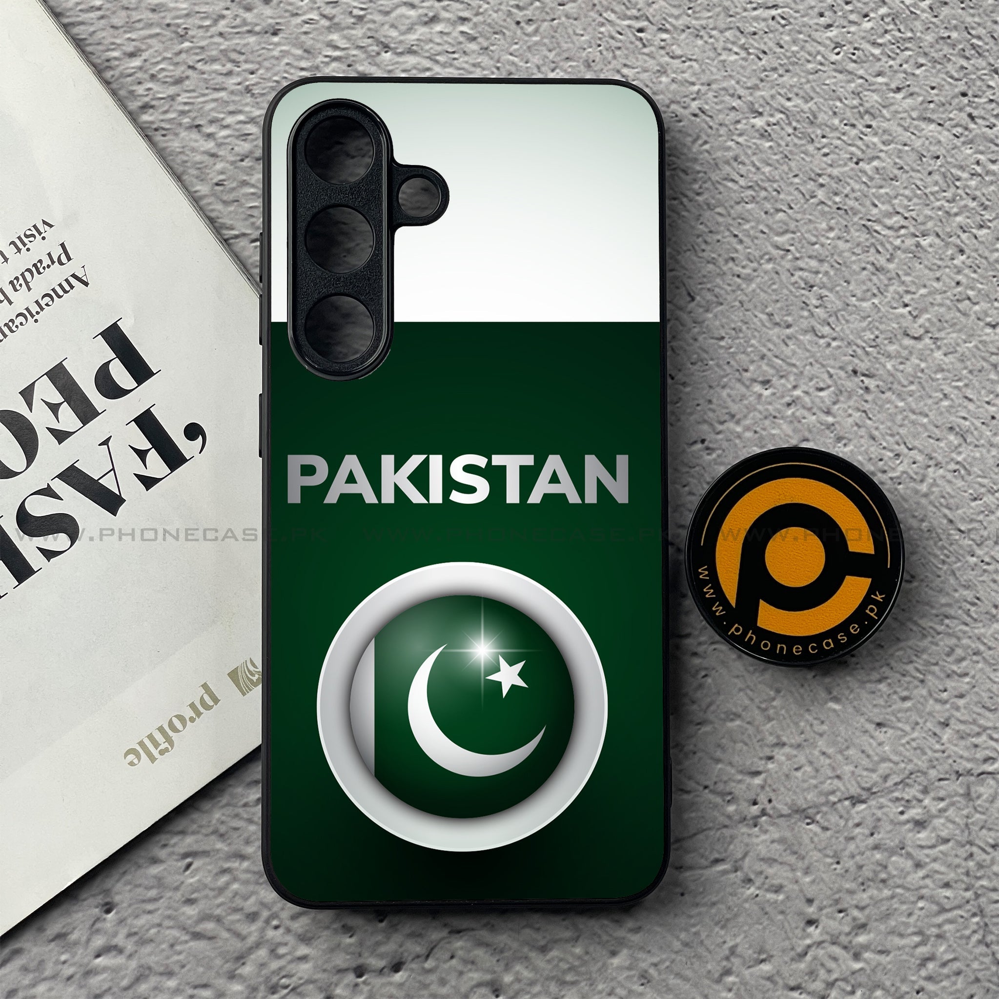 Samsung Galaxy S25 FE - Pakistani Flag Series - Premium Metal Printed soft Bumper shock Proof Case