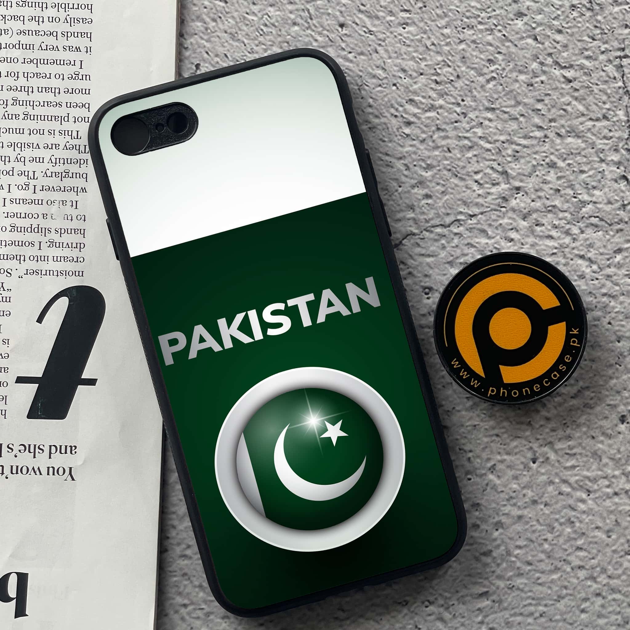 iPhone 7 / 8 - Pakistani Flag Series - Premium Printed Glass soft Bumper shock Proof Case