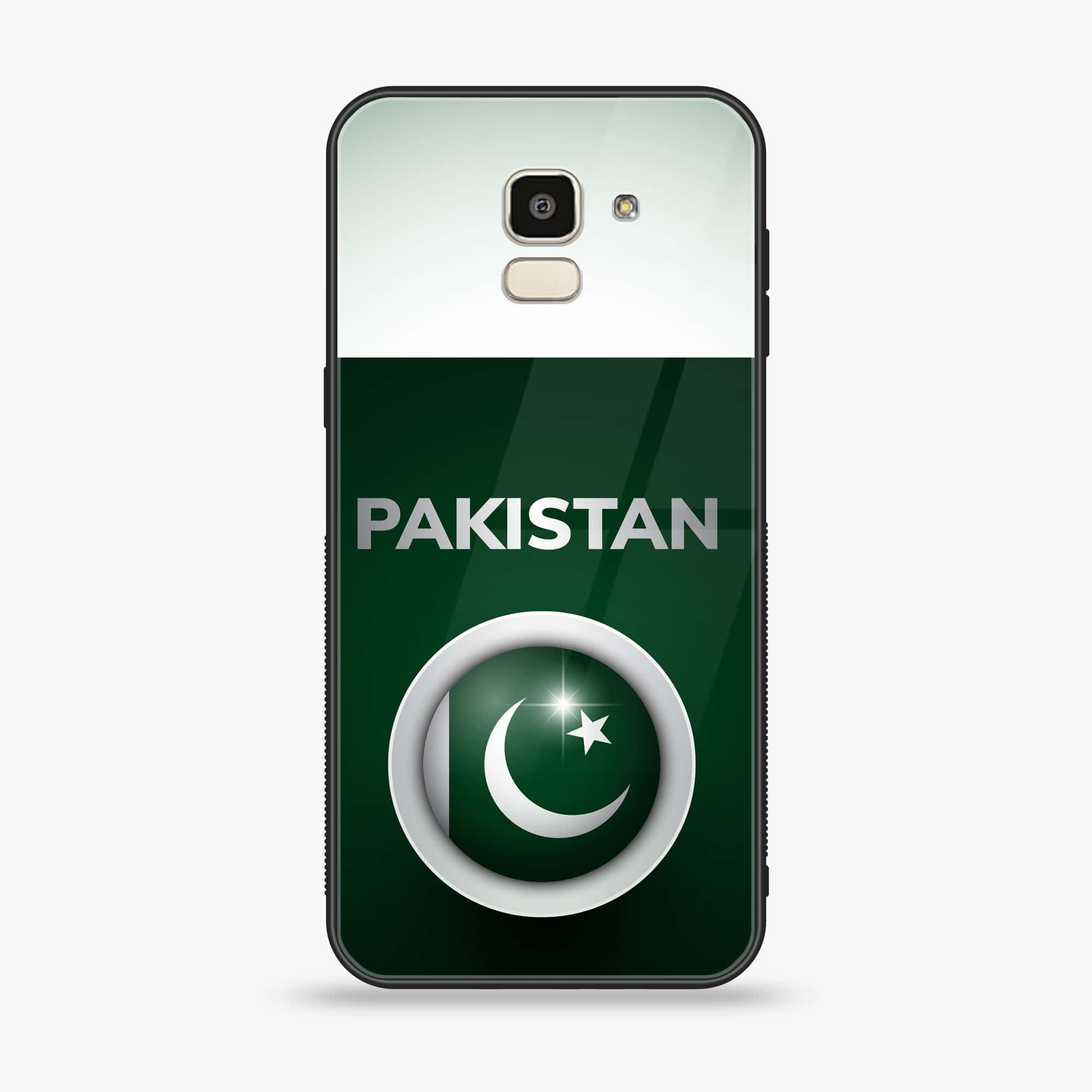 Samsung Galaxy J6 (2018) - Pakistani Flag Series - Premium Printed Glass soft Bumper shock Proof Case