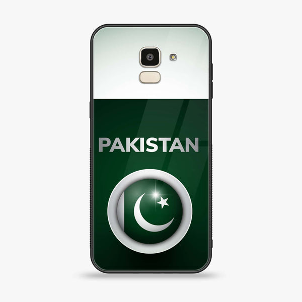 Samsung Galaxy J6 (2018) - Pakistani Flag Design 7 - Premium Printed Glass soft Bumper shock Proof Case  CS-33777
