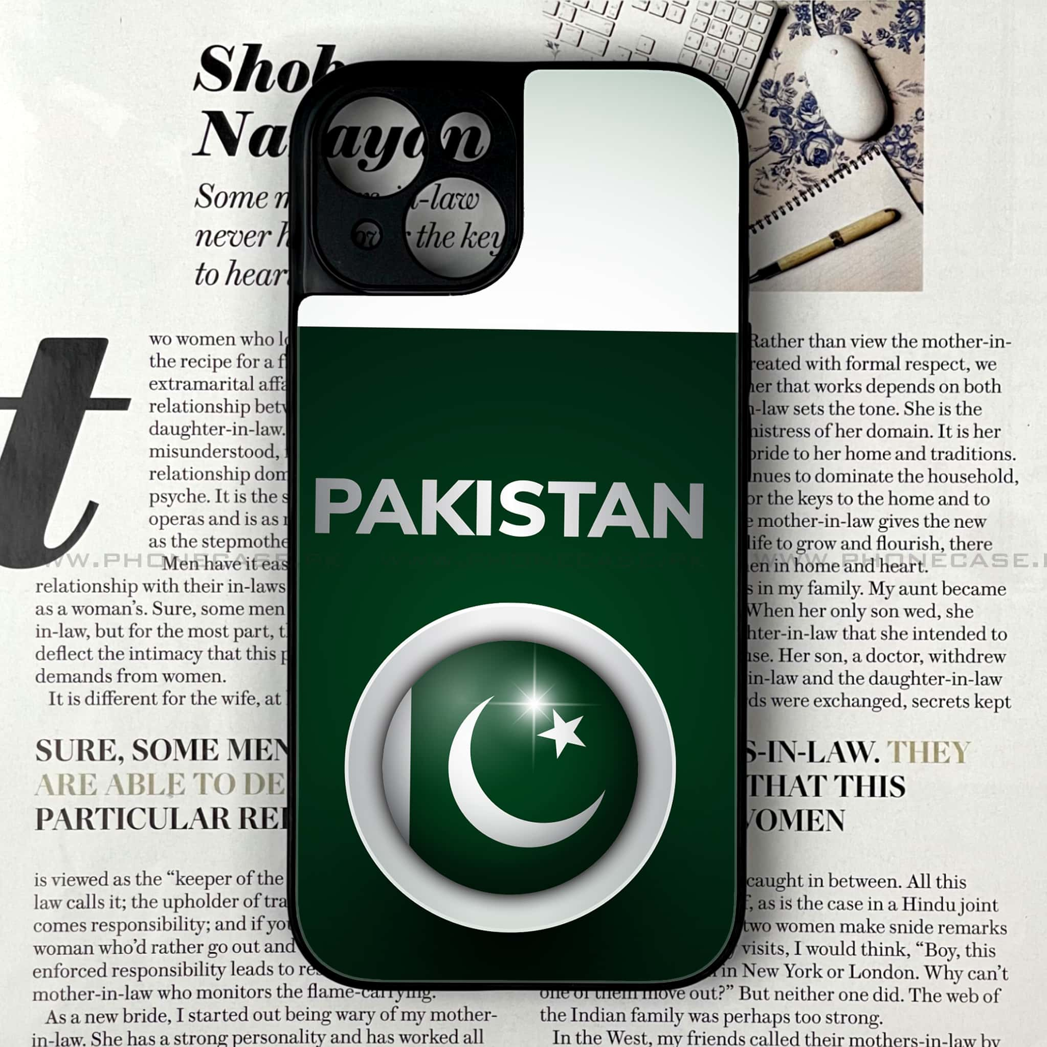 iPhone 13 - Pakistani Flag Series - Premium Printed Glass soft Bumper shock Proof Case