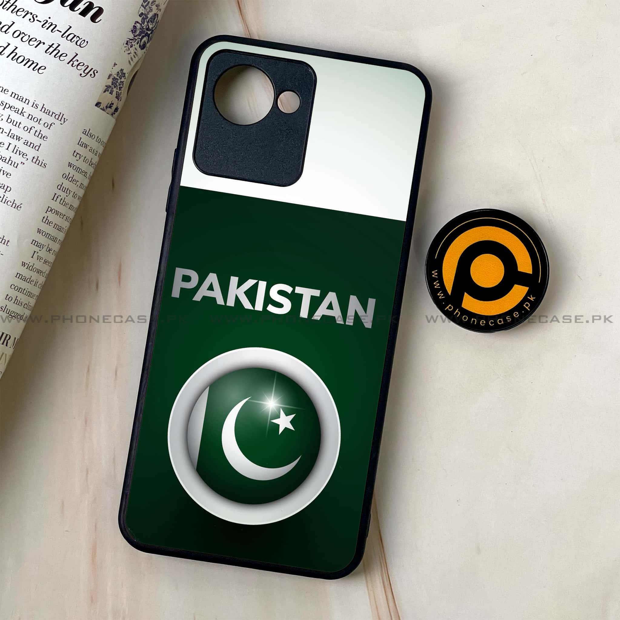 Realme C30 - Pakistani Flag Series - Premium Printed Glass soft Bumper shock Proof Case