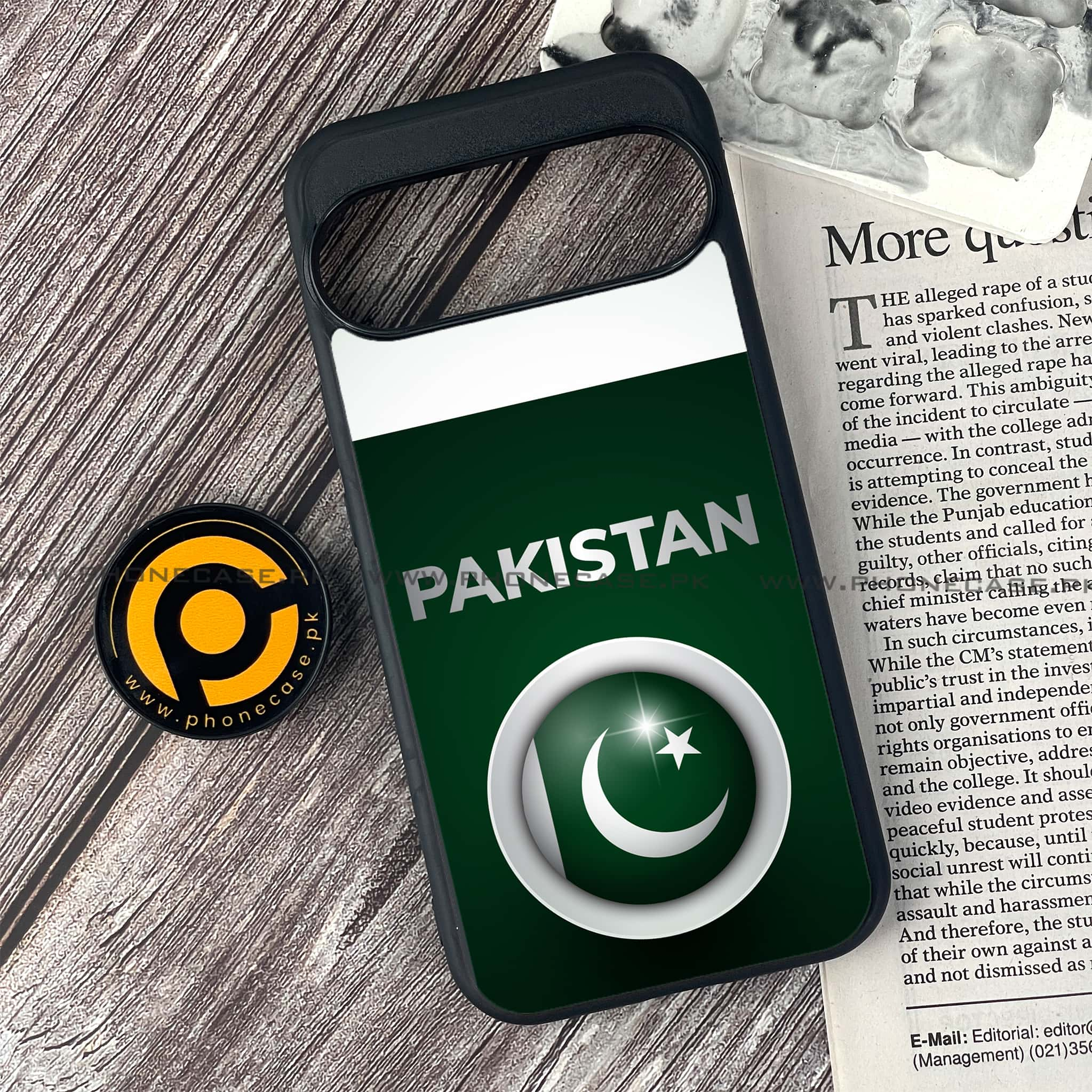 Google Pixel 9 - Pakistani Flag Series - Premium Printed Glass soft Bumper shock Proof Case