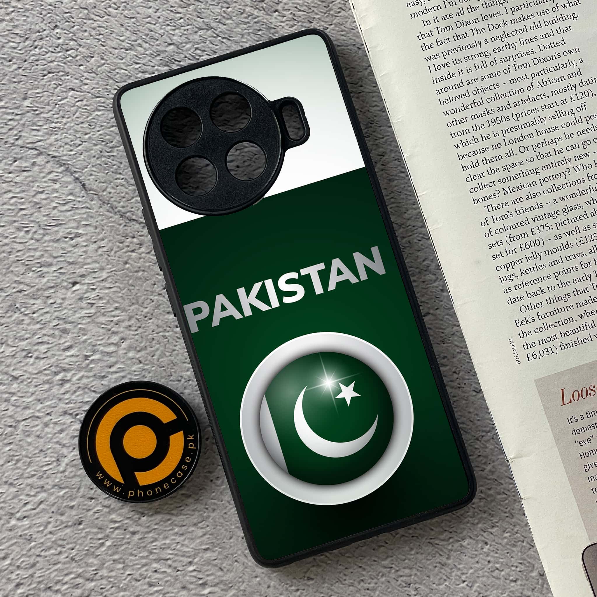 Tecno Spark 20 pro plus - Pakistani Flag Series - Premium Printed Glass soft Bumper shock Proof Case